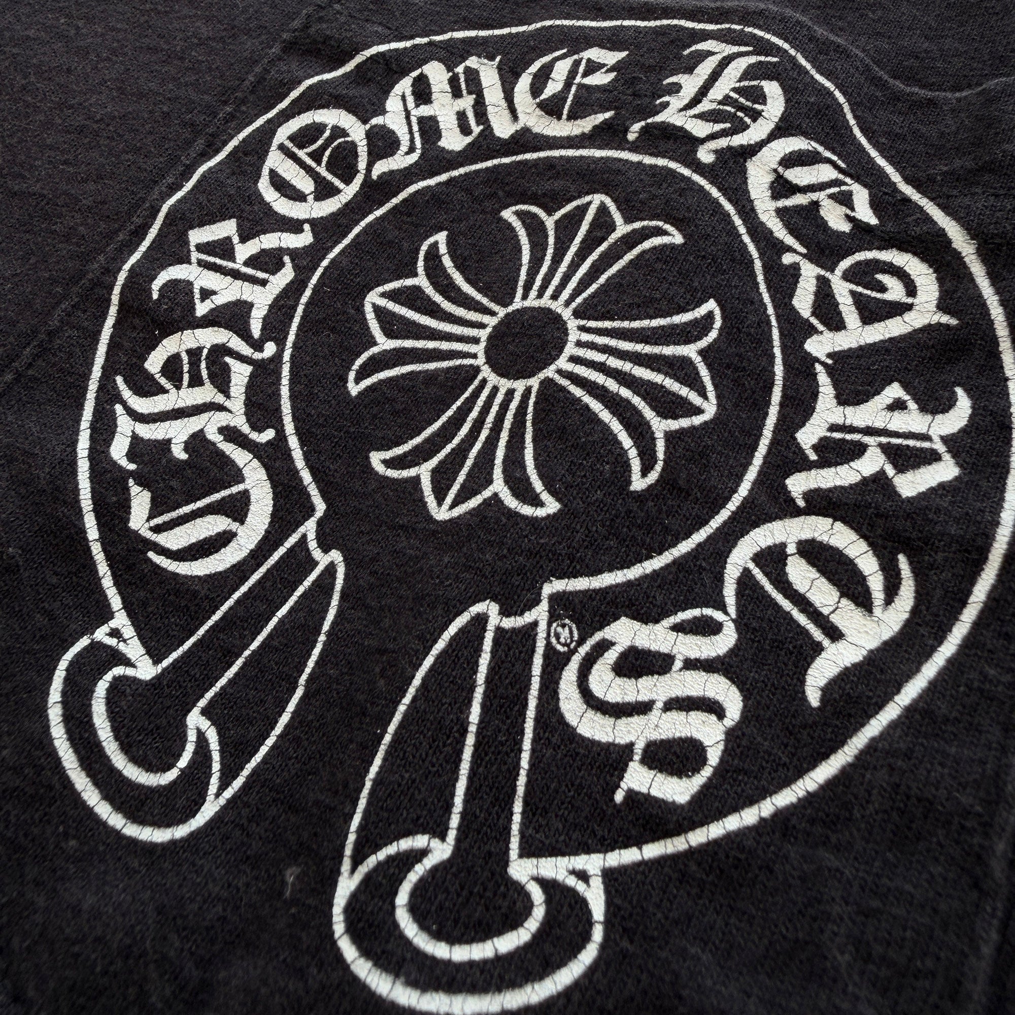 CHROME HEARTS Back Scroll Horseshoe Star Print Tee Size M クロムハーツ バックスクロール ホースシュー スタープリントTシャツ サイズM