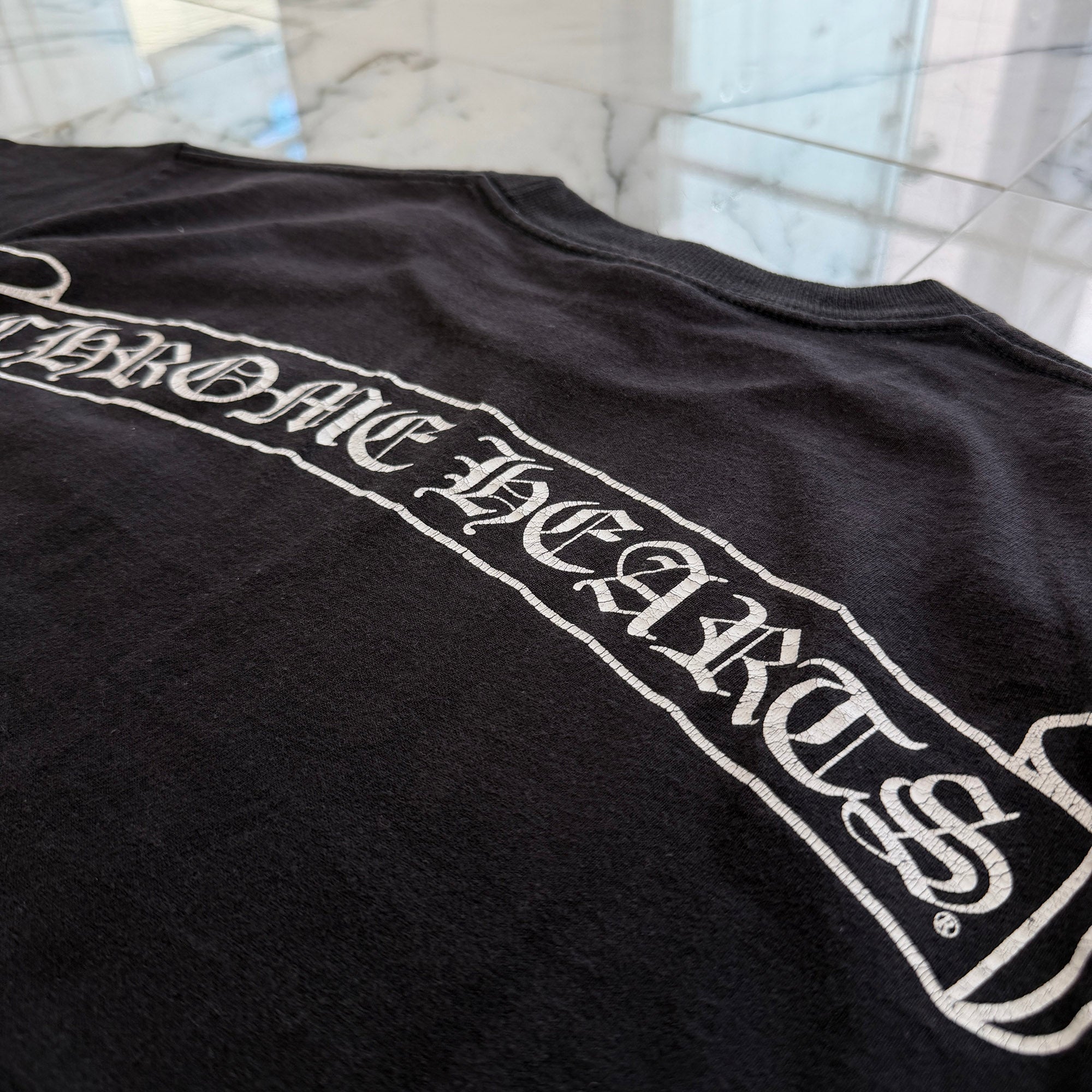 CHROME HEARTS Back Scroll Horseshoe Star Print Tee Size M クロムハーツ バックスクロール ホースシュー スタープリントTシャツ サイズM