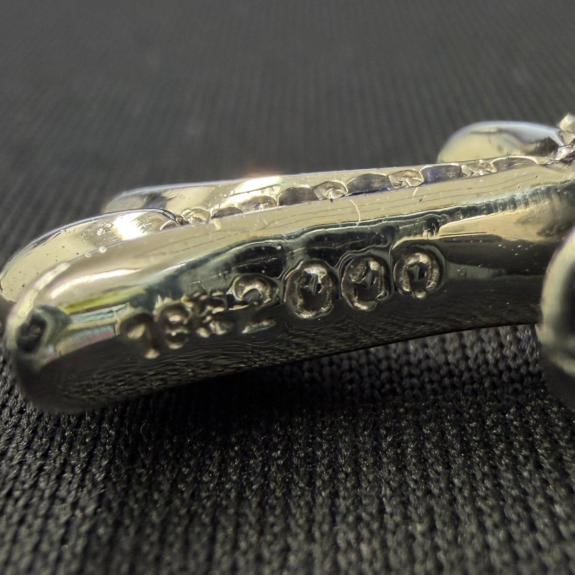 CHROME HEARTS 18K WG Tiny Fat Cross Pave Blue Sapphire Pendant Top クロムハーツ 18K ホワイトゴールド クロムハーツ タイニーファットクロス パヴェブルーサファイア ペンダントトップ