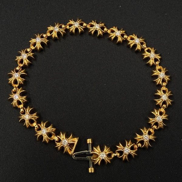 CHROME HEARTS 22K CH Plus Pave Diamond Bracelet 19 LINK クロムハーツ 22K  CHプラス パヴェ ダイヤモンド ブレスレット 19リンク