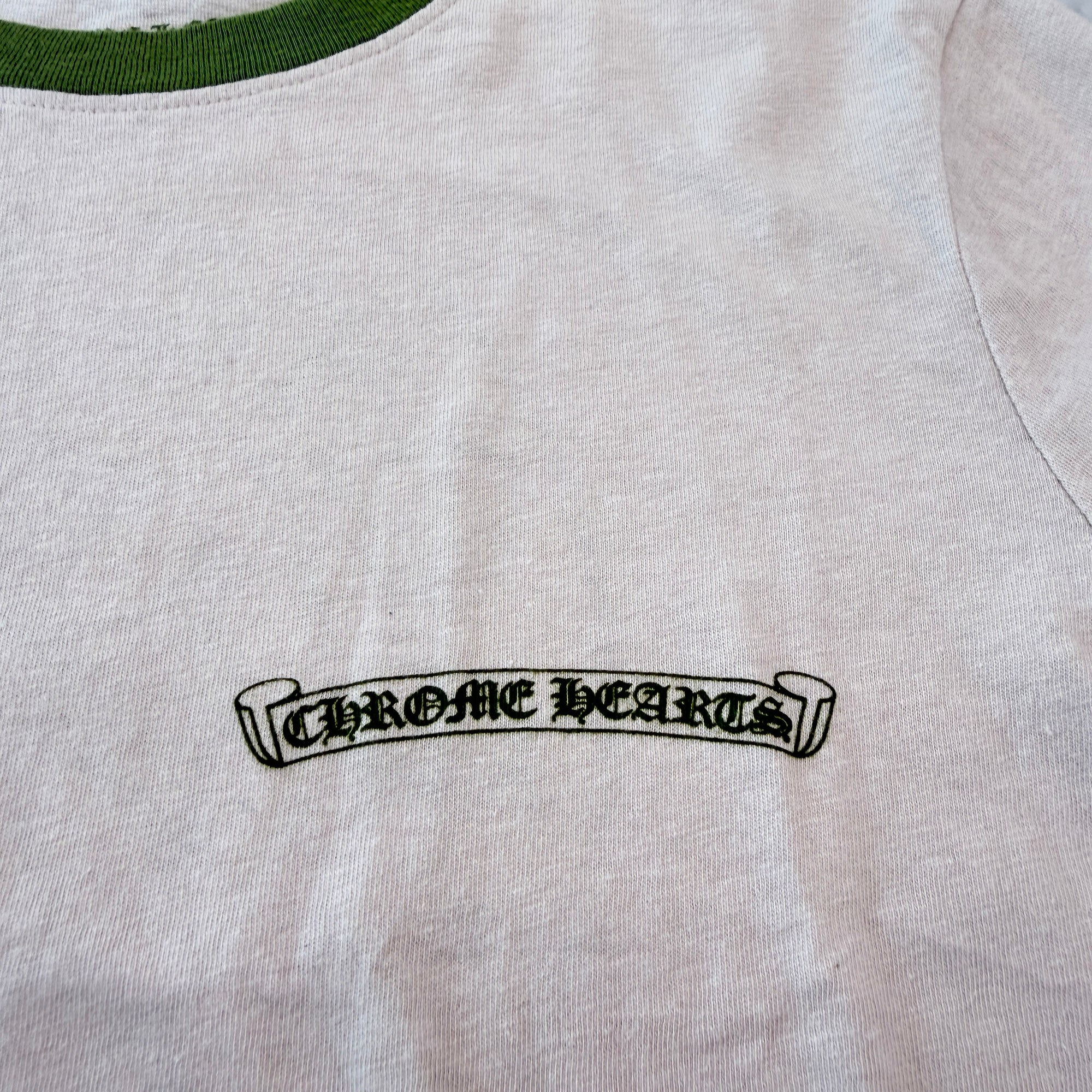 CHROME HEARTS Back Horseshoe Print Ringer Tee Size S クロムハーツ バックホースシュープリント リンガーTシャツ サイズS