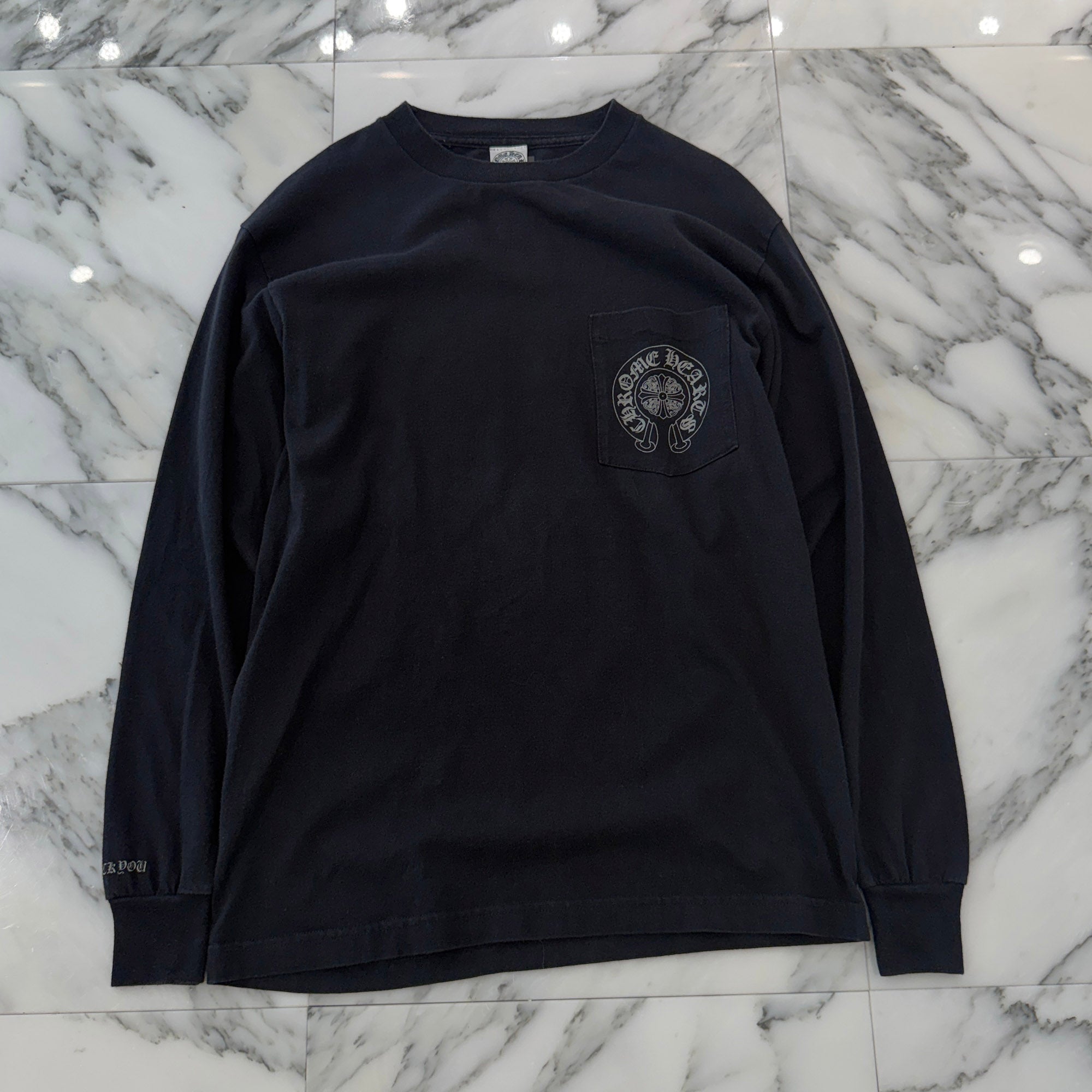CHROME HEARTS Back Cemetery Cross Print Long Sleeve Tee Size M クロムハーツ バックセメタリークロス プリント ロングスリーブTシャツ サイズM