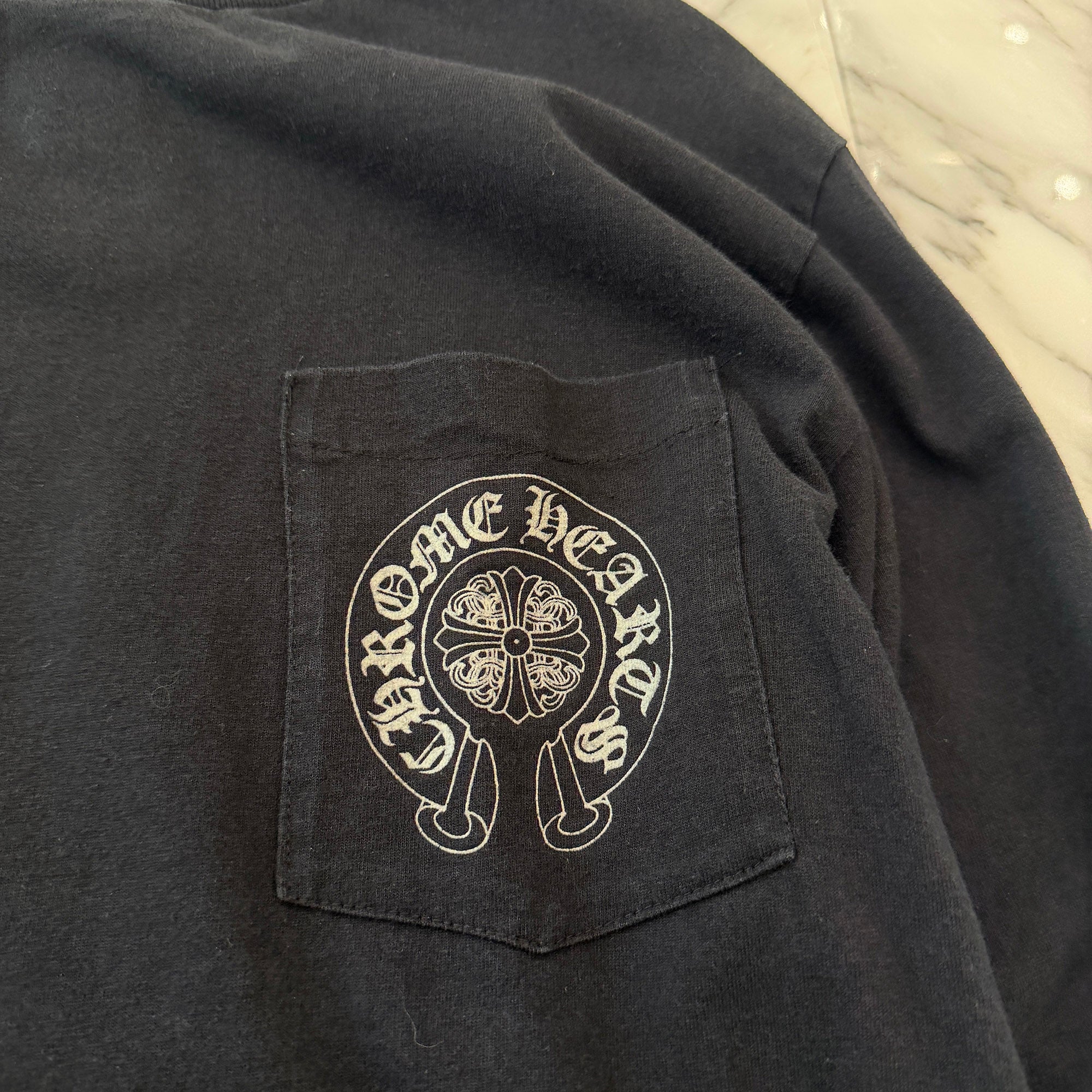 CHROME HEARTS Back Cemetery Cross Print Long Sleeve Tee Size M クロムハーツ バックセメタリークロス プリント ロングスリーブTシャツ サイズM