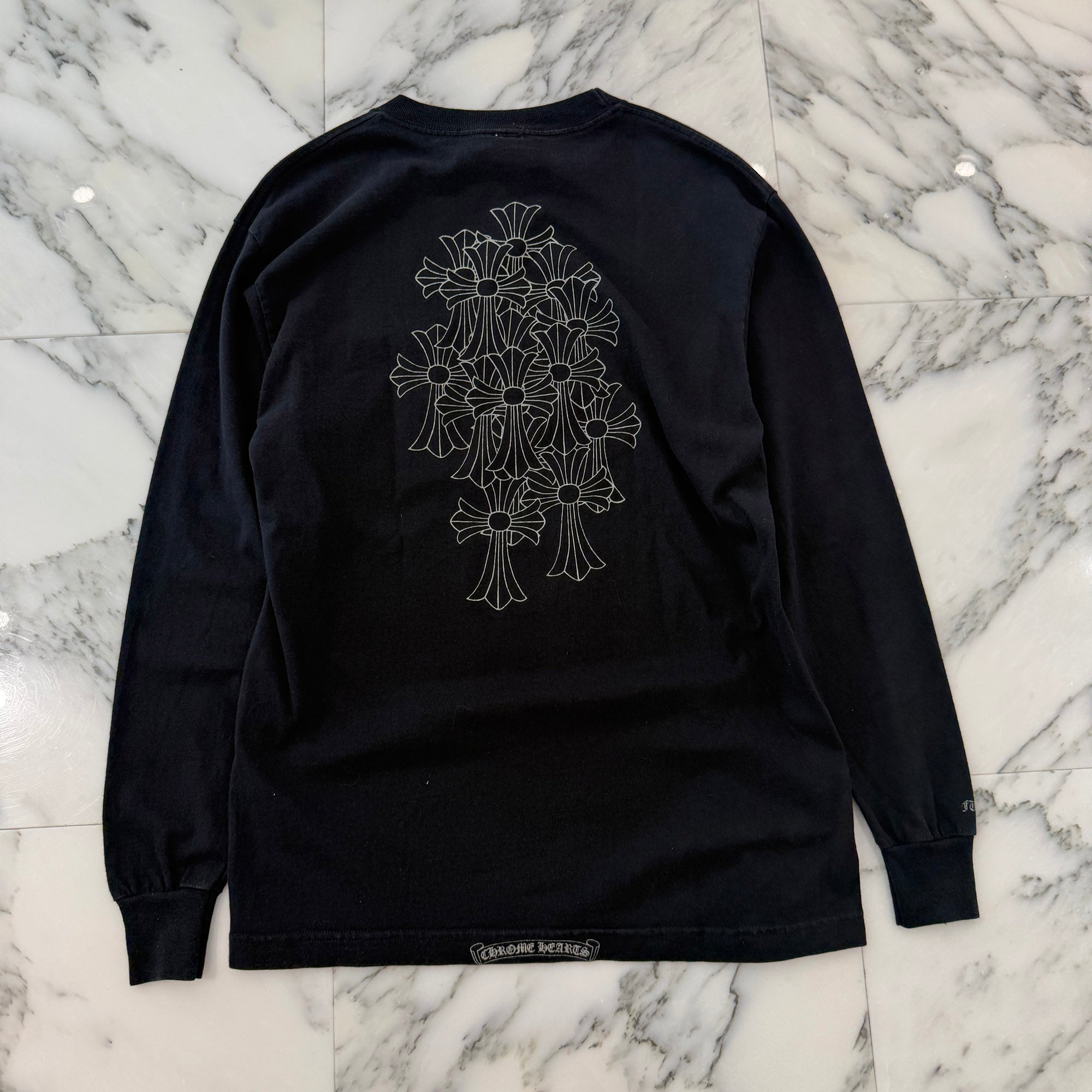 CHROME HEARTS Back Cemetery Cross Print Long Sleeve Tee Size M クロムハーツ バックセメタリークロス プリント ロングスリーブTシャツ サイズM