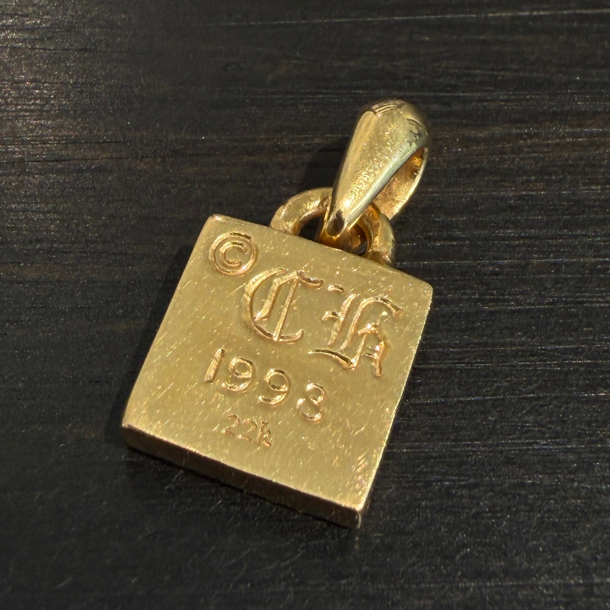 CHROME HEARTS 22K FRAMED CH PLUS Charm Pave Diamond クロムハーツ 22K フレームド CHプラス チャーム パヴェダイヤモンド