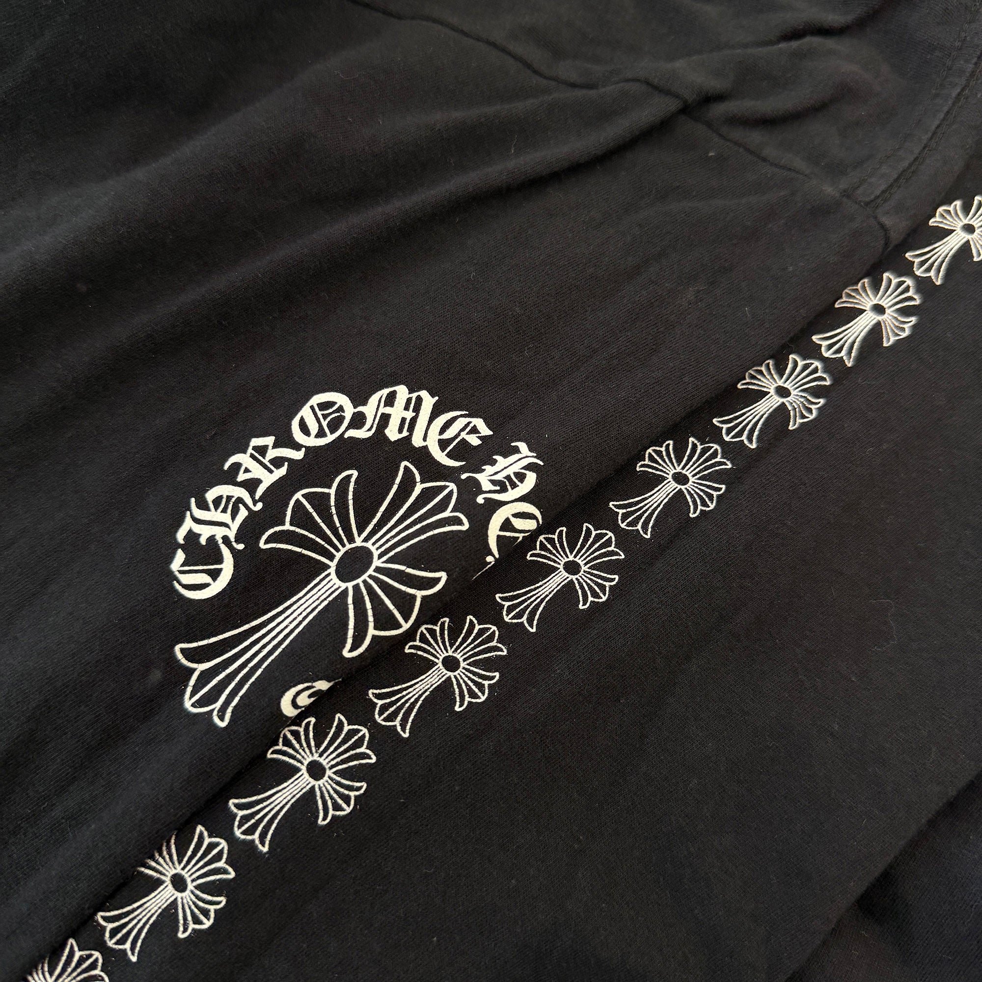 CHROME HEARTS Neck Logo Back & Arm CH Cross Print Long Sleeve Tee Size L クロムハーツ ネックロゴ バック＆アーム CHクロス プリント ロングスリーブ Tシャツ サイズL