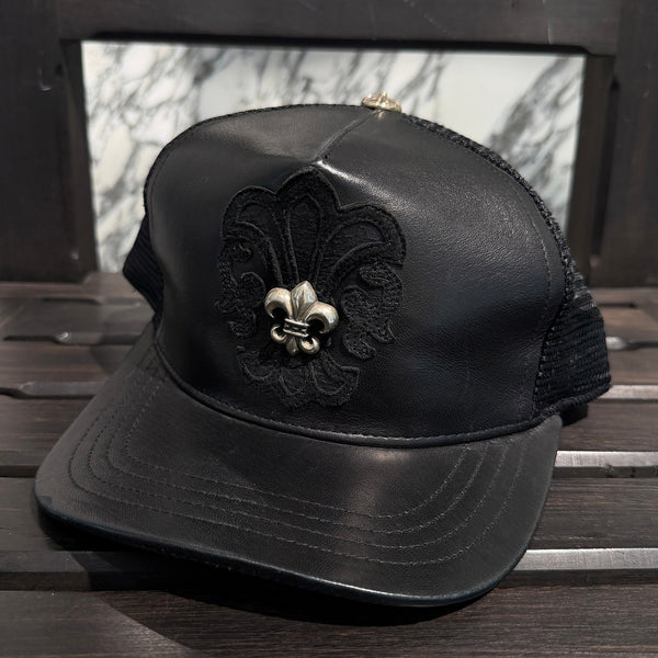 CHROME HEARTS BS Flare Leather Patch Trucker Cap Size ONE SIZE (53-60) クロムハーツ BS フレア レザーパッチ トラッカーキャップ サイズONE SIZE (53-60)
