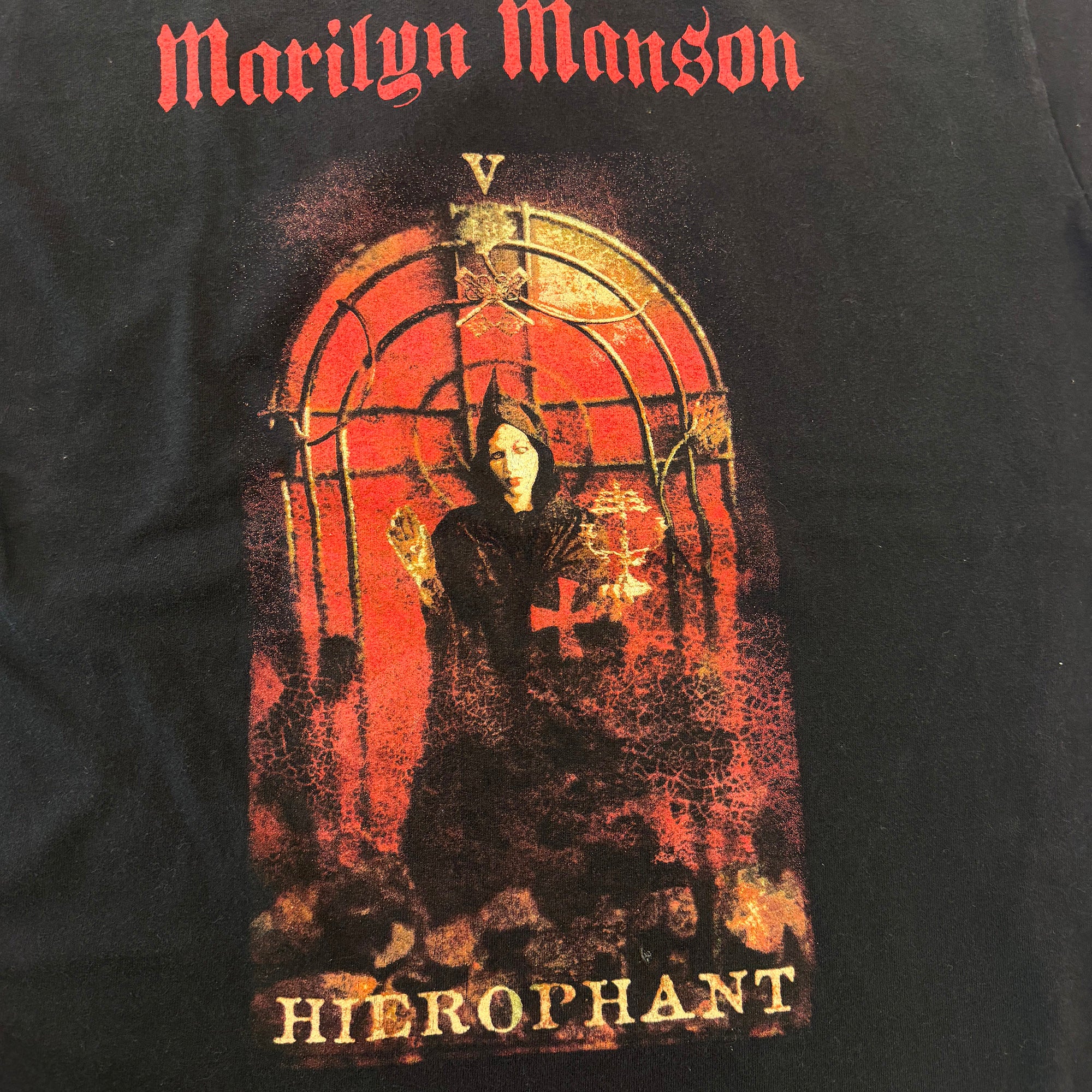Vintage 00's Marilyn Manson "HIEROPHANT Tarot Card" ALSTYLE S/S Tee Size L ヴィンテージ 00's マリリン・マンソン "ハイエロファント タロットカード" アルスタイル社製 Tシャツ サイズL