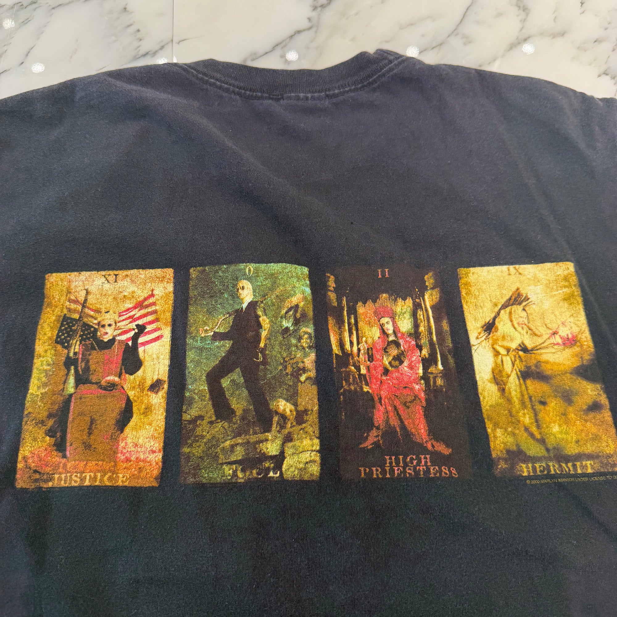 Vintage 00's Marilyn Manson "HIEROPHANT Tarot Card" ALSTYLE S/S Tee Size L ヴィンテージ 00's マリリン・マンソン "ハイエロファント タロットカード" アルスタイル社製 Tシャツ サイズL
