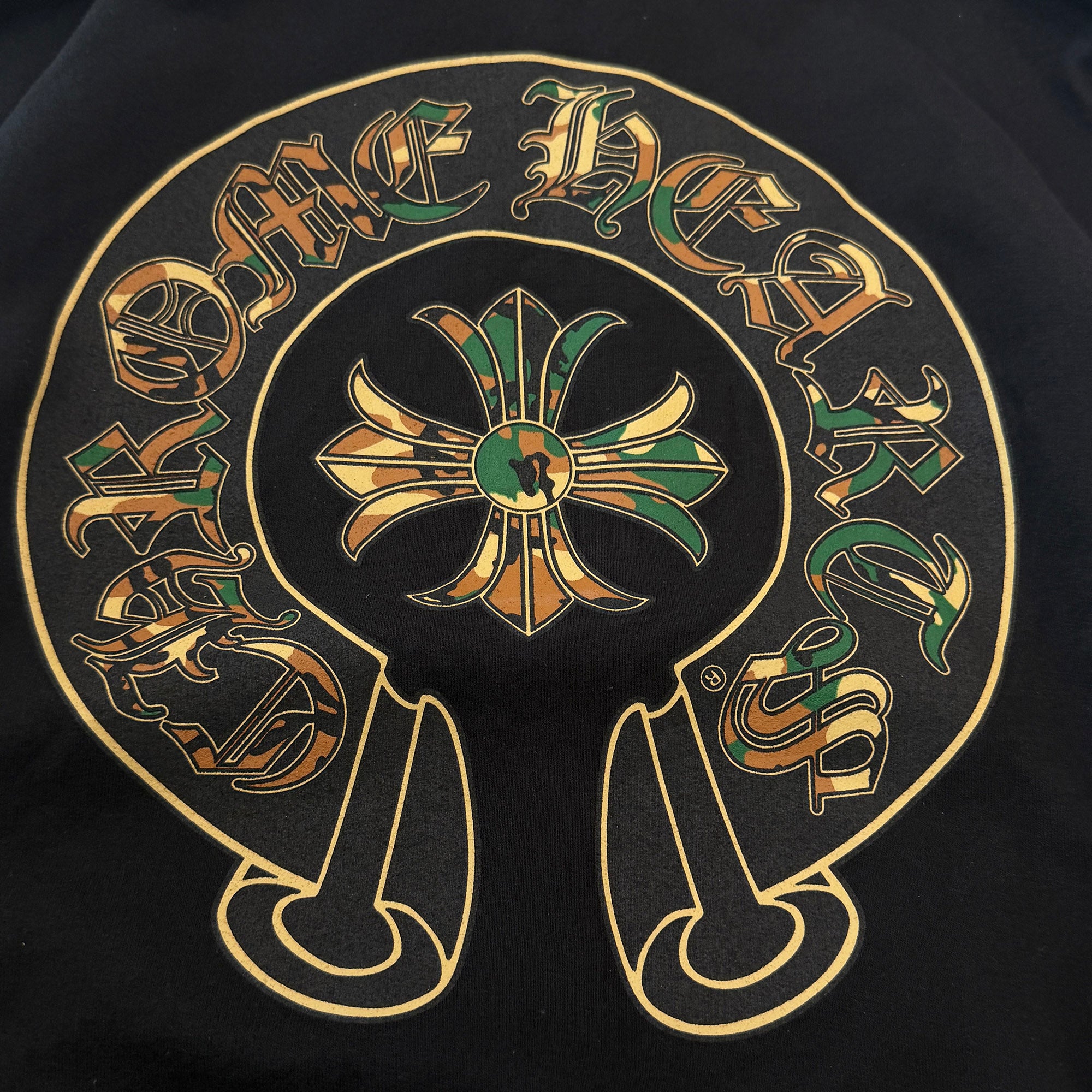 CHROME HEARTS Camo Horseshoe Pullover Hoodie Size M クロムハーツ カモ ホースシュープルオーバーフーディ サイズM