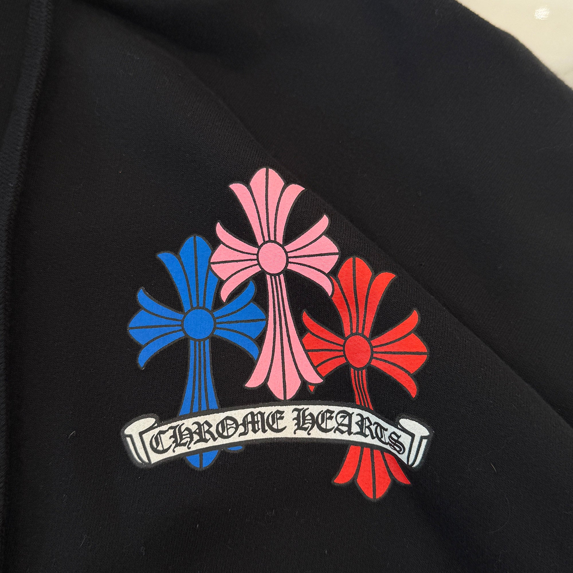 CHROME HEARTS 2021SS MLTCOL CEM CRS Pullover Hoodie Size XL クロムハーツ マルチカラー セメタリークロス プルオーバー フーディ サイズXL