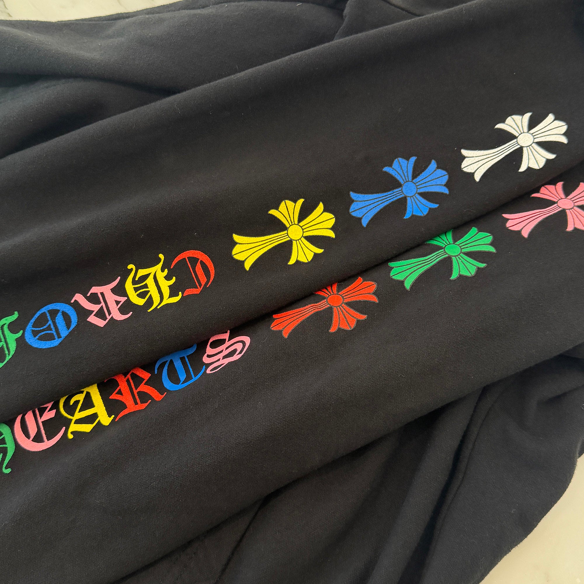 CHROME HEARTS 2021SS MLTCOL CEM CRS Pullover Hoodie Size XL クロムハーツ マルチカラー セメタリークロス プルオーバー フーディ サイズXL