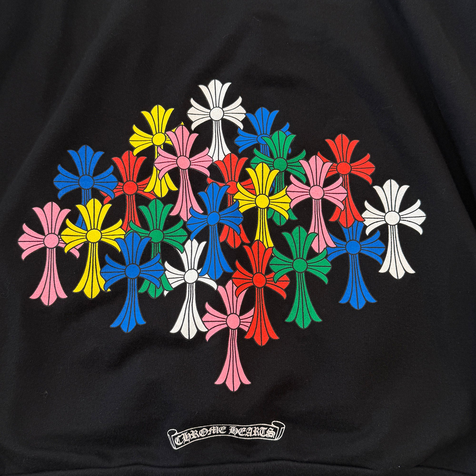 CHROME HEARTS 2021SS MLTCOL CEM CRS Pullover Hoodie Size XL クロムハーツ マルチカラー セメタリークロス プルオーバー フーディ サイズXL