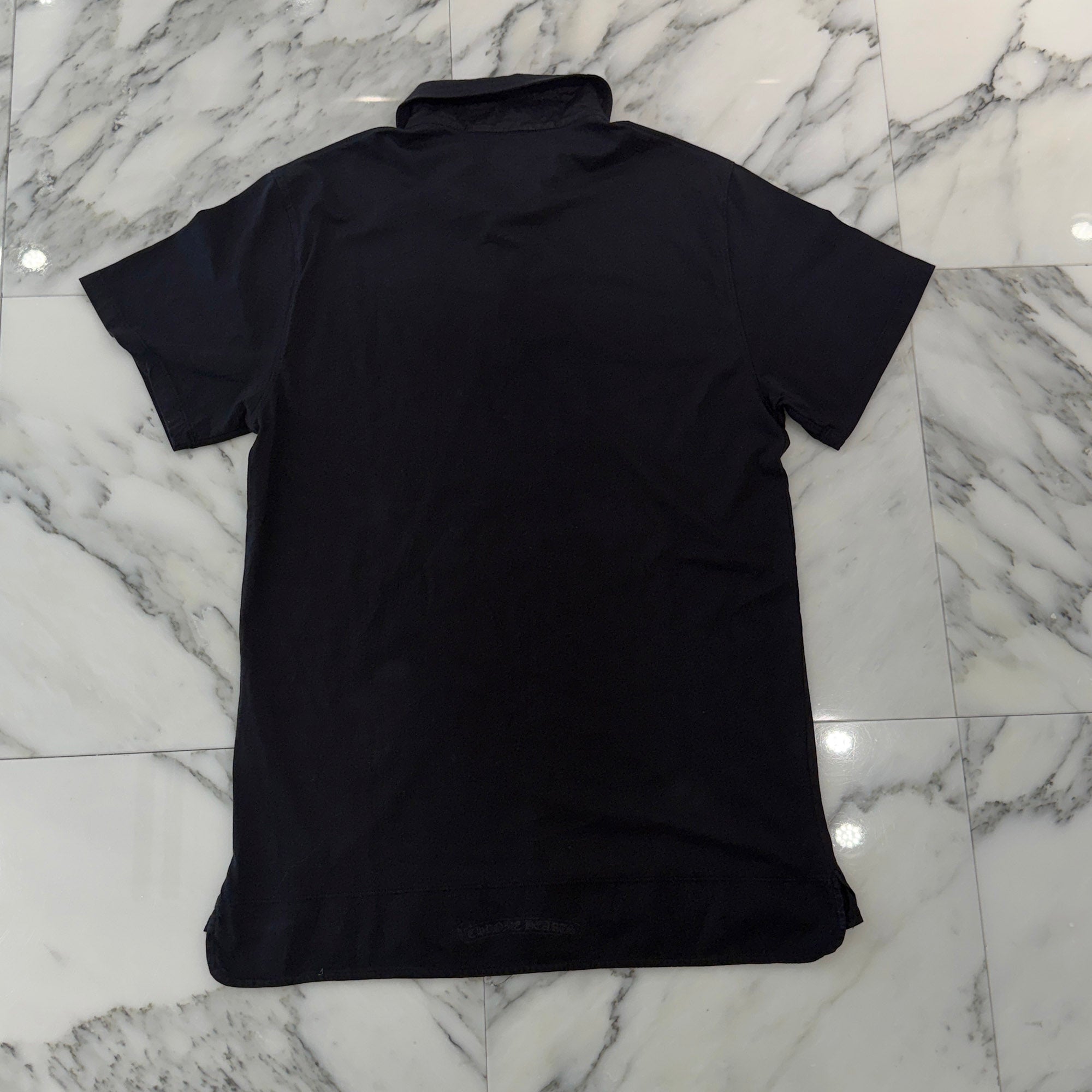CHROME HEARTS Cross Ball button Polo Shirt Size S クロムハーツ クロスボールボタン ポロシャツ サイズS