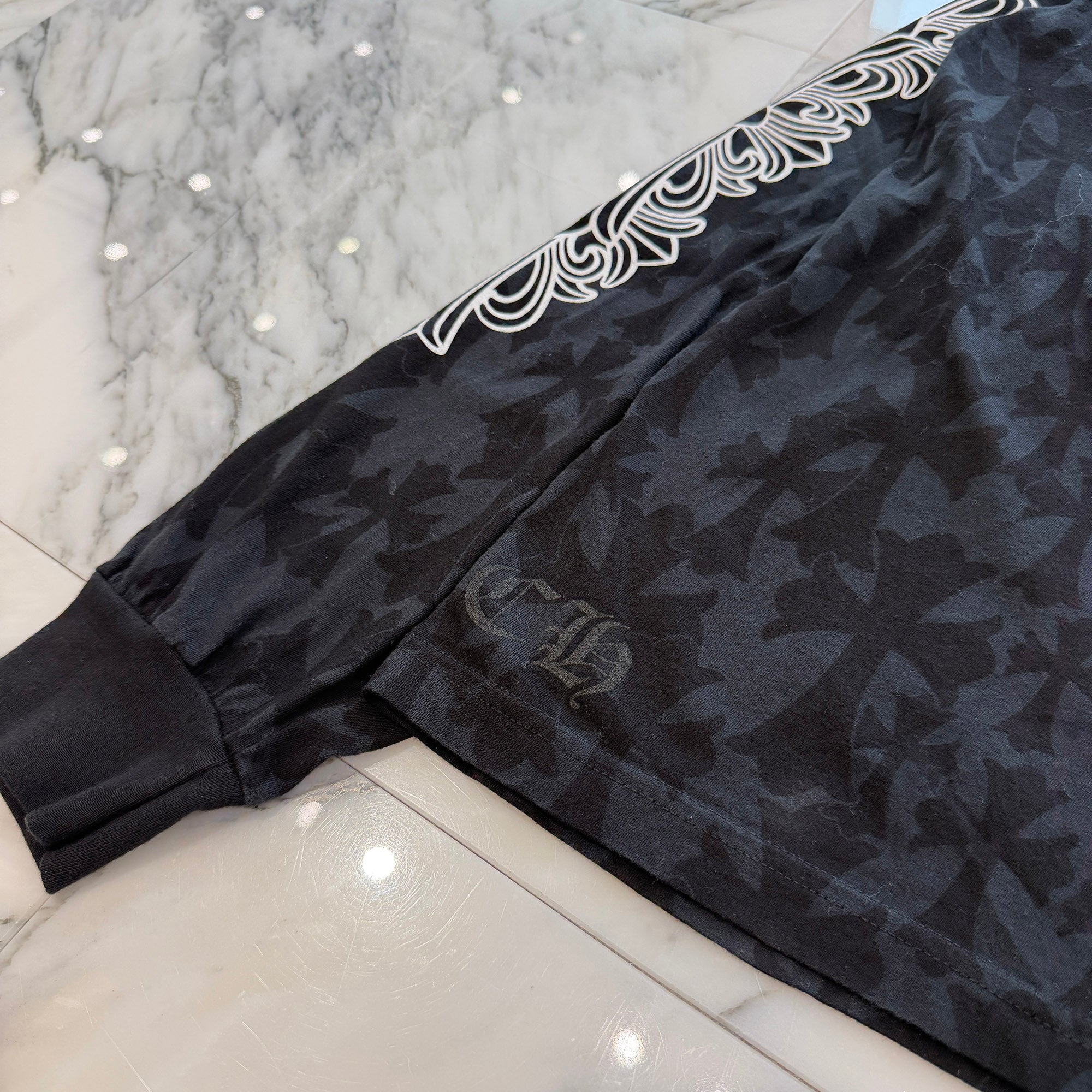 CHROME HEARTS 2024SS Graveyard Cemetery Cross Long Sleeve Tee Size XL クロムハーツ グレイブヤード セメタリークロス ロングスリーブTシャツ サイズXL
