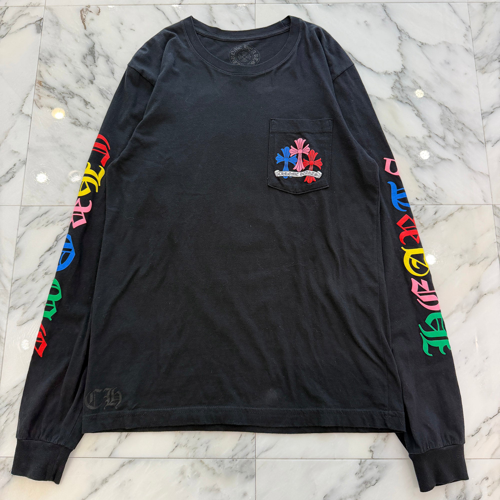 CHROME HEARTS 2021SS MLTCOL CEM CRS Long Sleeve Tee Size M クロムハーツ マルチカラー セメタリークロス ロングスリーブTシャツ サイズM
