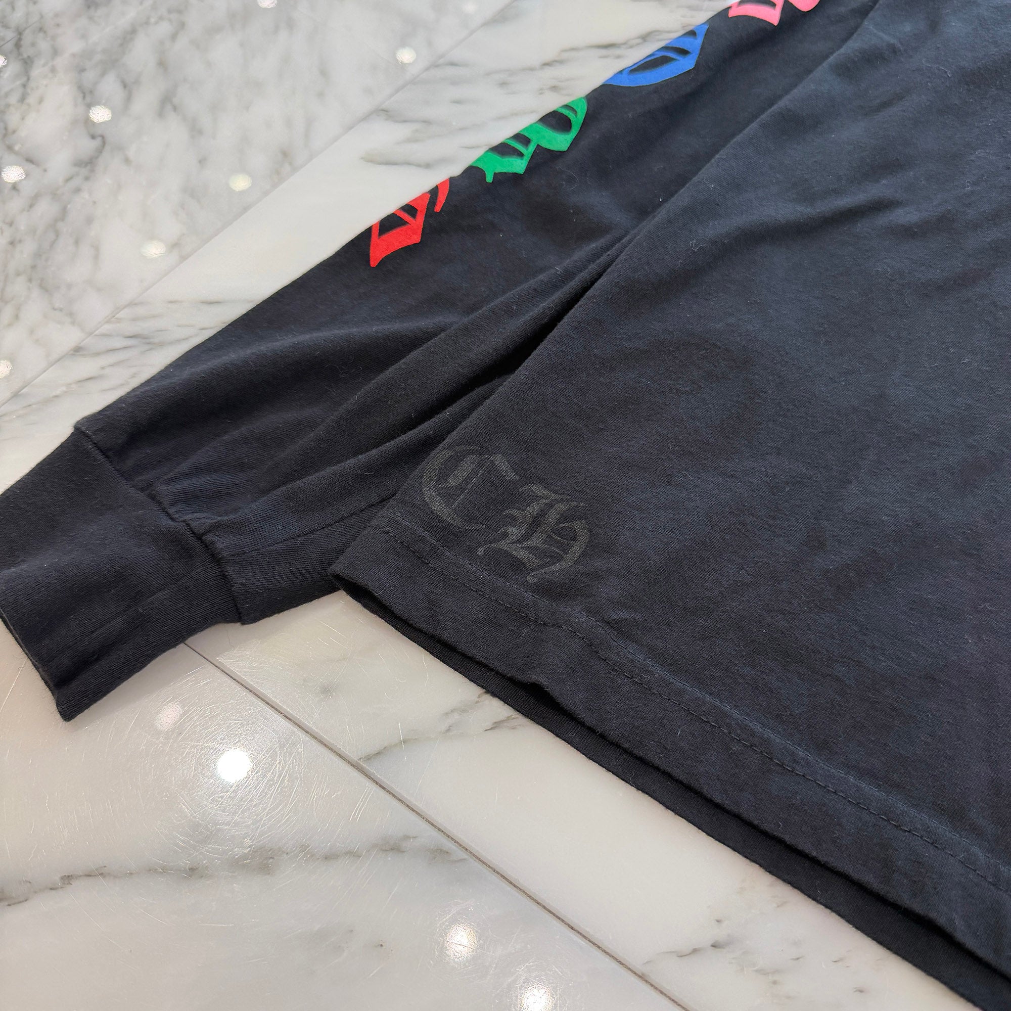 CHROME HEARTS 2021SS MLTCOL CEM CRS Long Sleeve Tee Size M クロムハーツ マルチカラー セメタリークロス ロングスリーブTシャツ サイズM