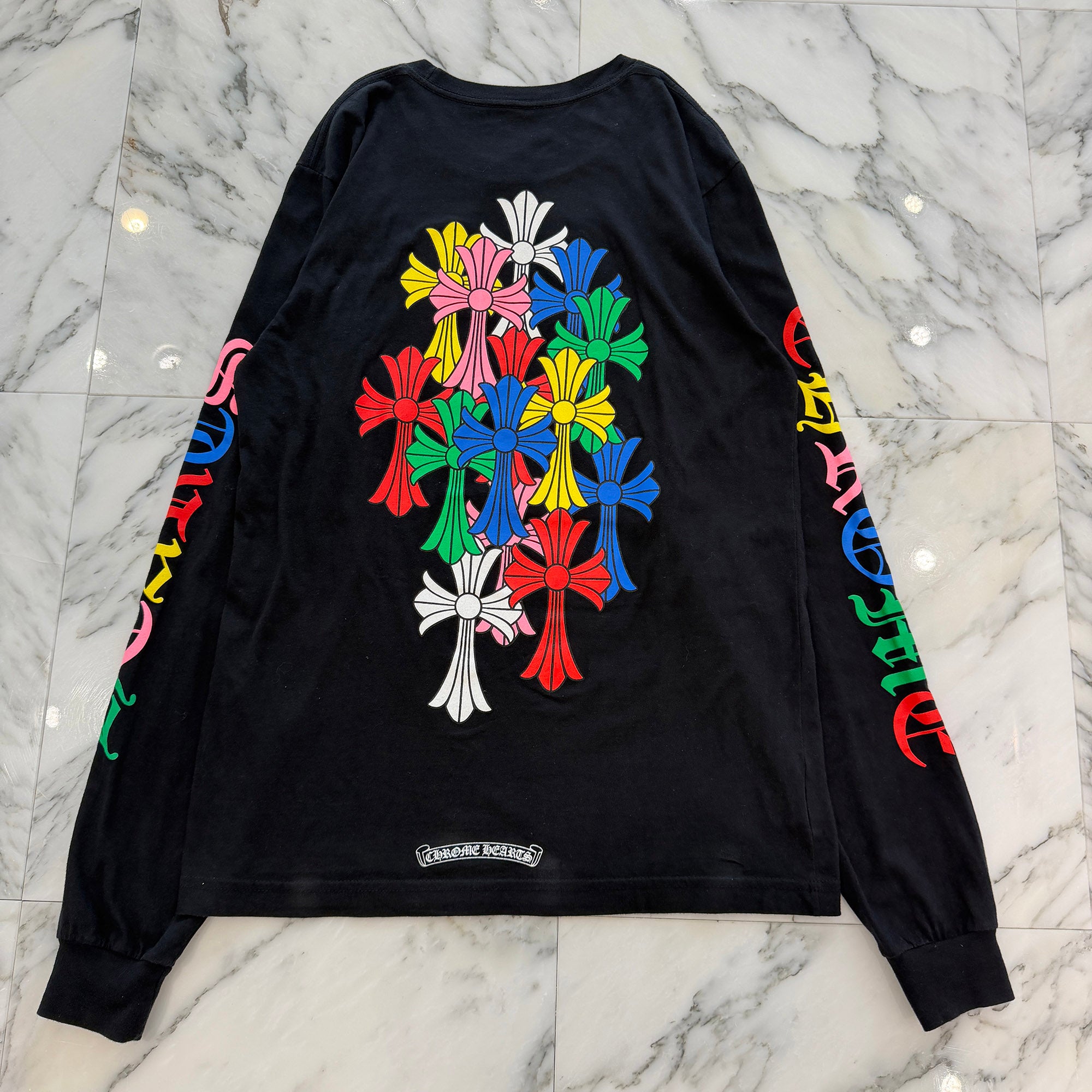 CHROME HEARTS 2021SS MLTCOL CEM CRS Long Sleeve Tee Size M クロムハーツ マルチカラー セメタリークロス ロングスリーブTシャツ サイズM