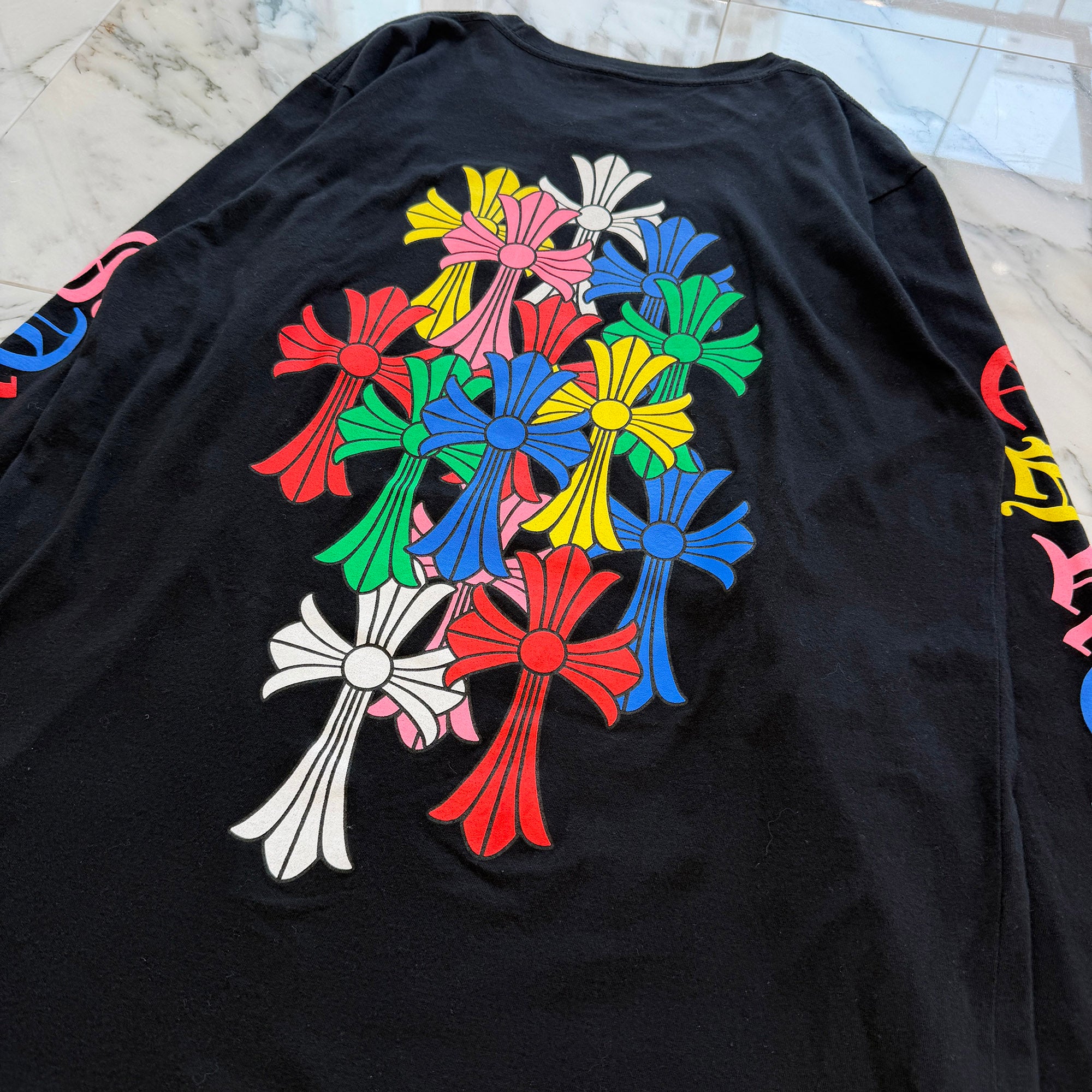 CHROME HEARTS 2021SS MLTCOL CEM CRS Long Sleeve Tee Size M クロムハーツ マルチカラー セメタリークロス ロングスリーブTシャツ サイズM