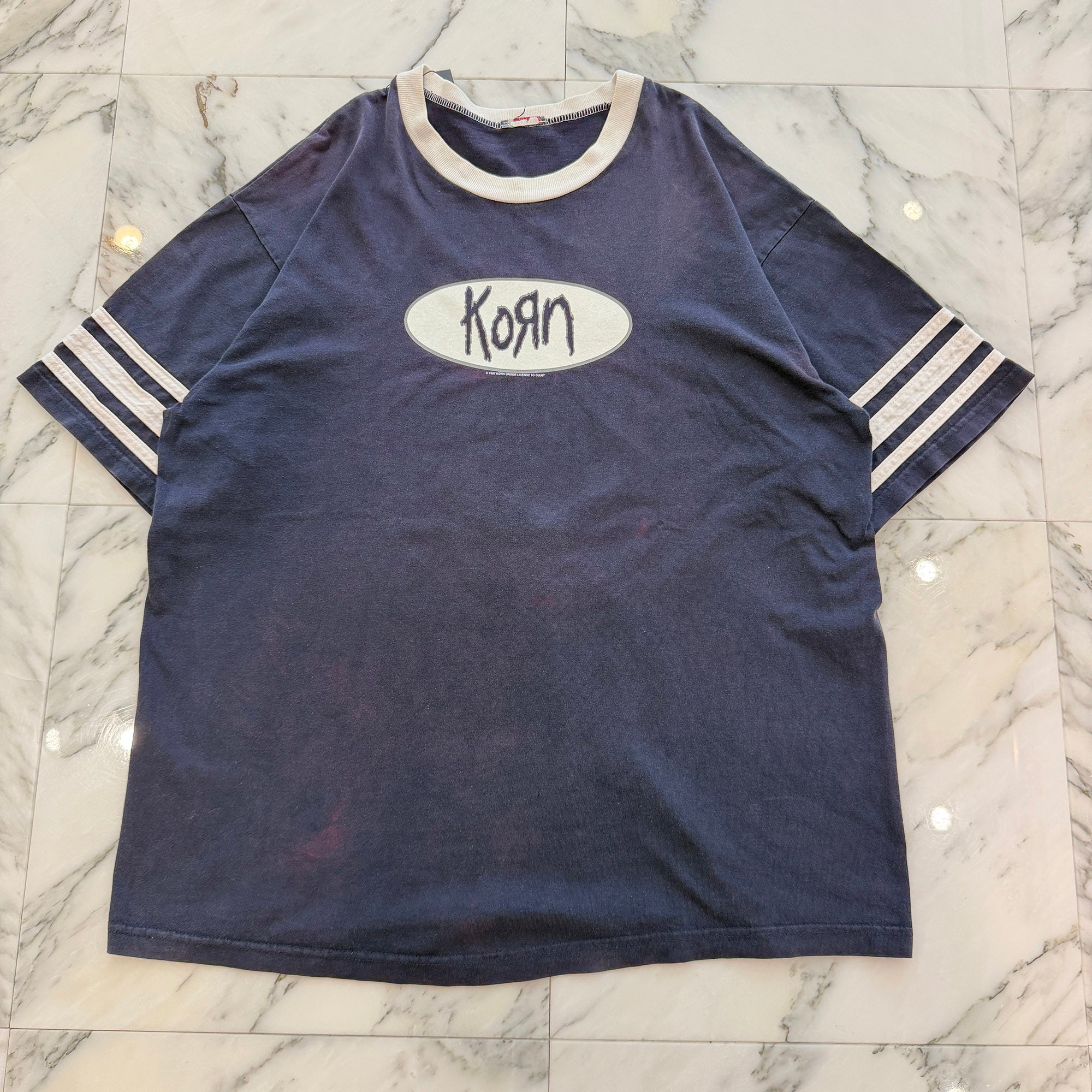 Vintage 90's "Korn" Ringer neck Sleeve Stripes 1997 Official S/S Tee ヴィンテージ 90's "コーン" リンガーネック スリーブストライプ 1997 オフィシャルTシャツ