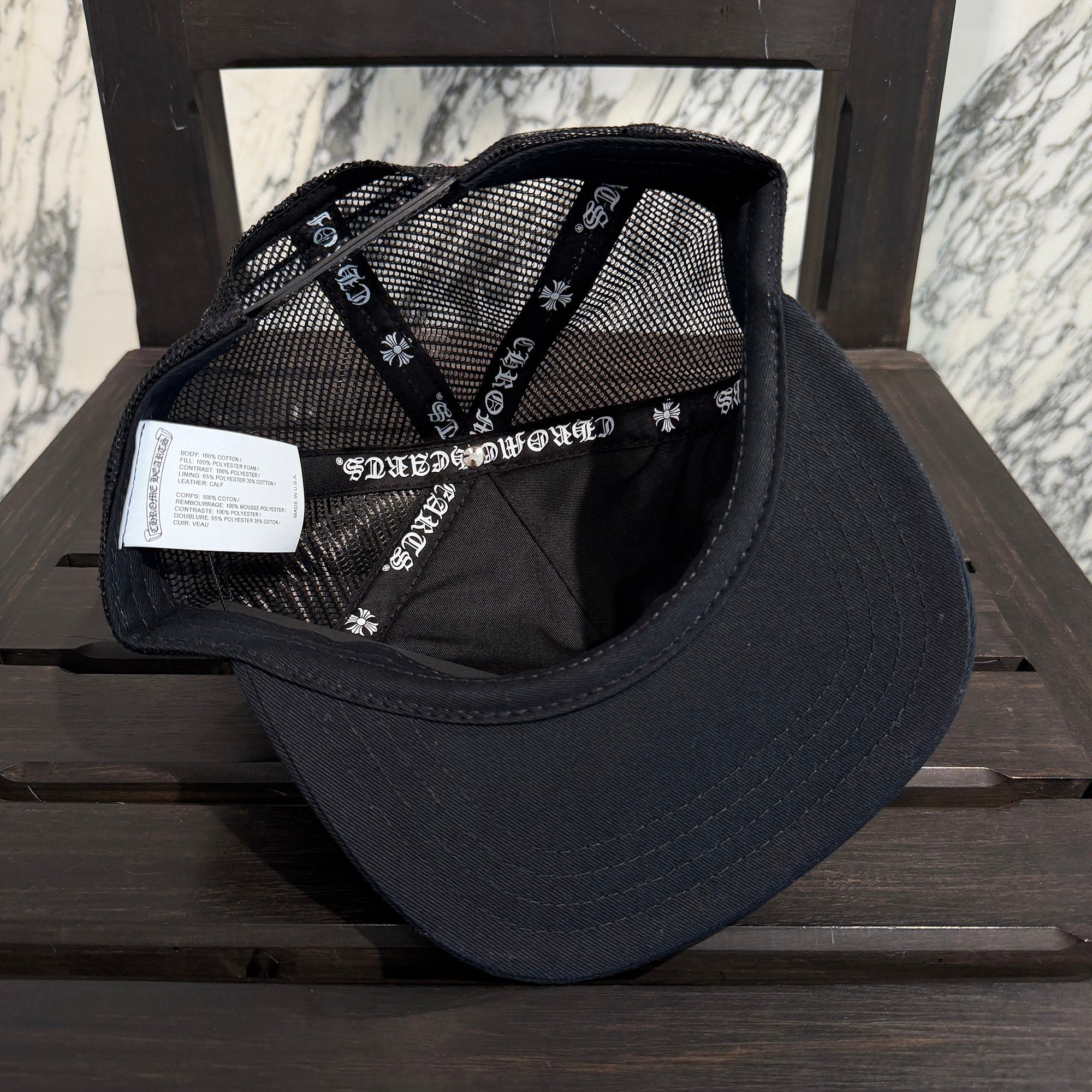 CHROME HEARTS Triple Cross Patch Trucker Cap ONE SIZE (51-61) クロムハーツ トリプルクロスパッチ トラッカーキャップ ONE SIZE (51-61)