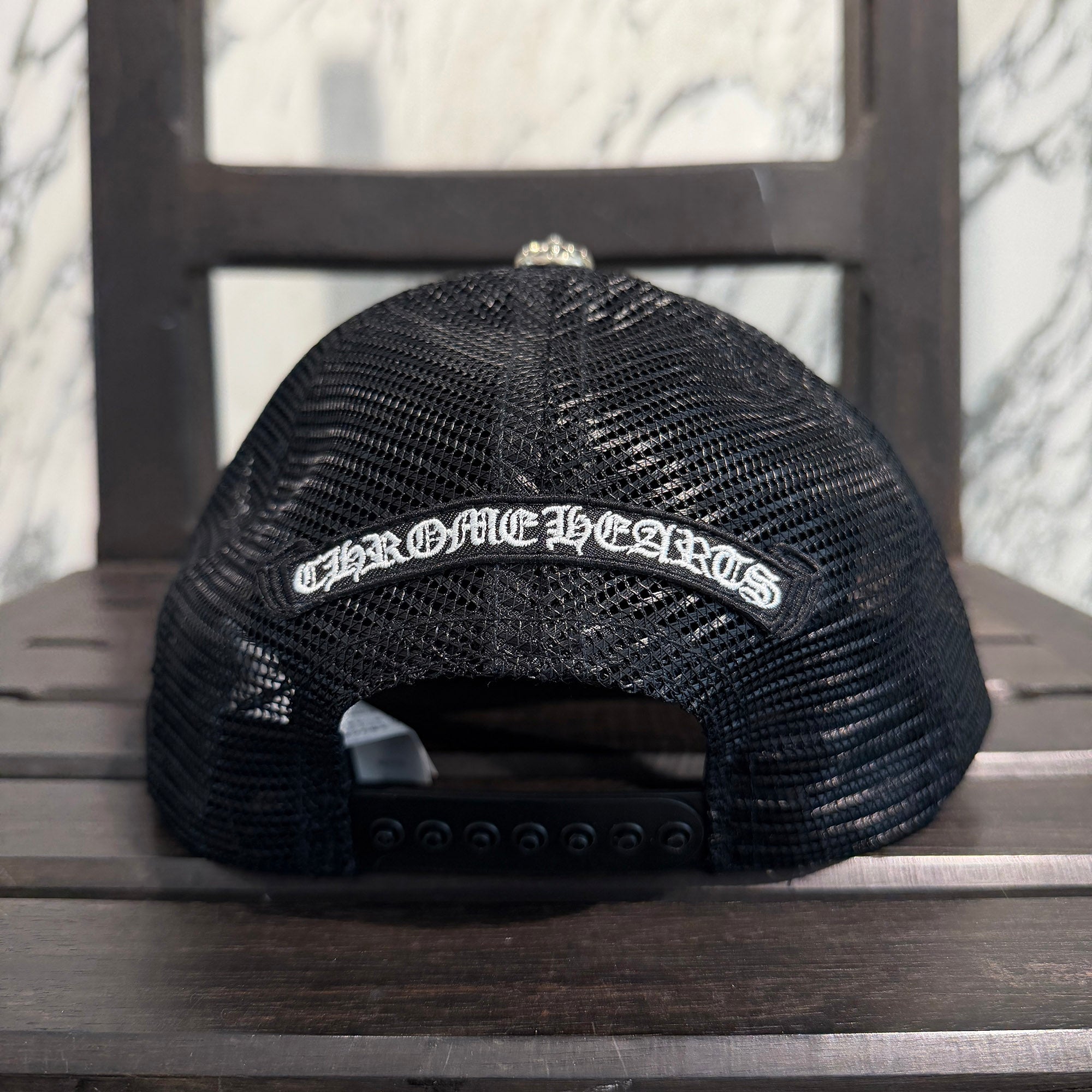 CHROME HEARTS Triple Cross Harako Leather Patch Trucker Cap ONE SIZE (51-61) クロムハーツ トリプルクロス ハラコレザー パッチトラッカーキャップ サイズONE SIZE (51-61)
