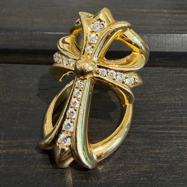 CHROME HEARTS 22K Infinity CRS Pave Diamond Ring Size 13.5号 クロムハーツ 22K インフィニティークロス パヴェダイヤモンド リング サイズ13.5号