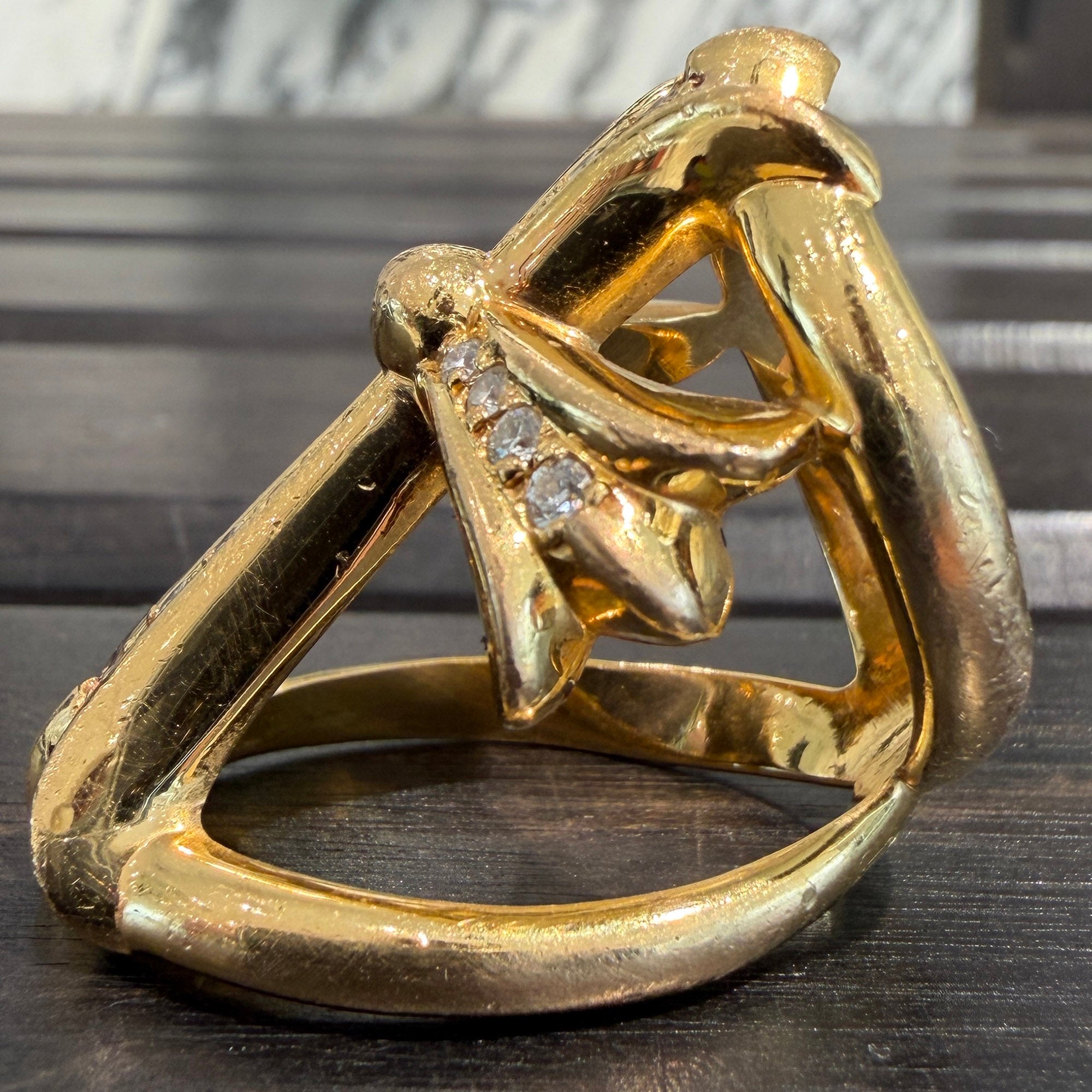 CHROME HEARTS 22K Infinity CRS Pave Diamond Ring Size 13.5号 クロムハーツ 22K インフィニティークロス パヴェダイヤモンド リング サイズ13.5号