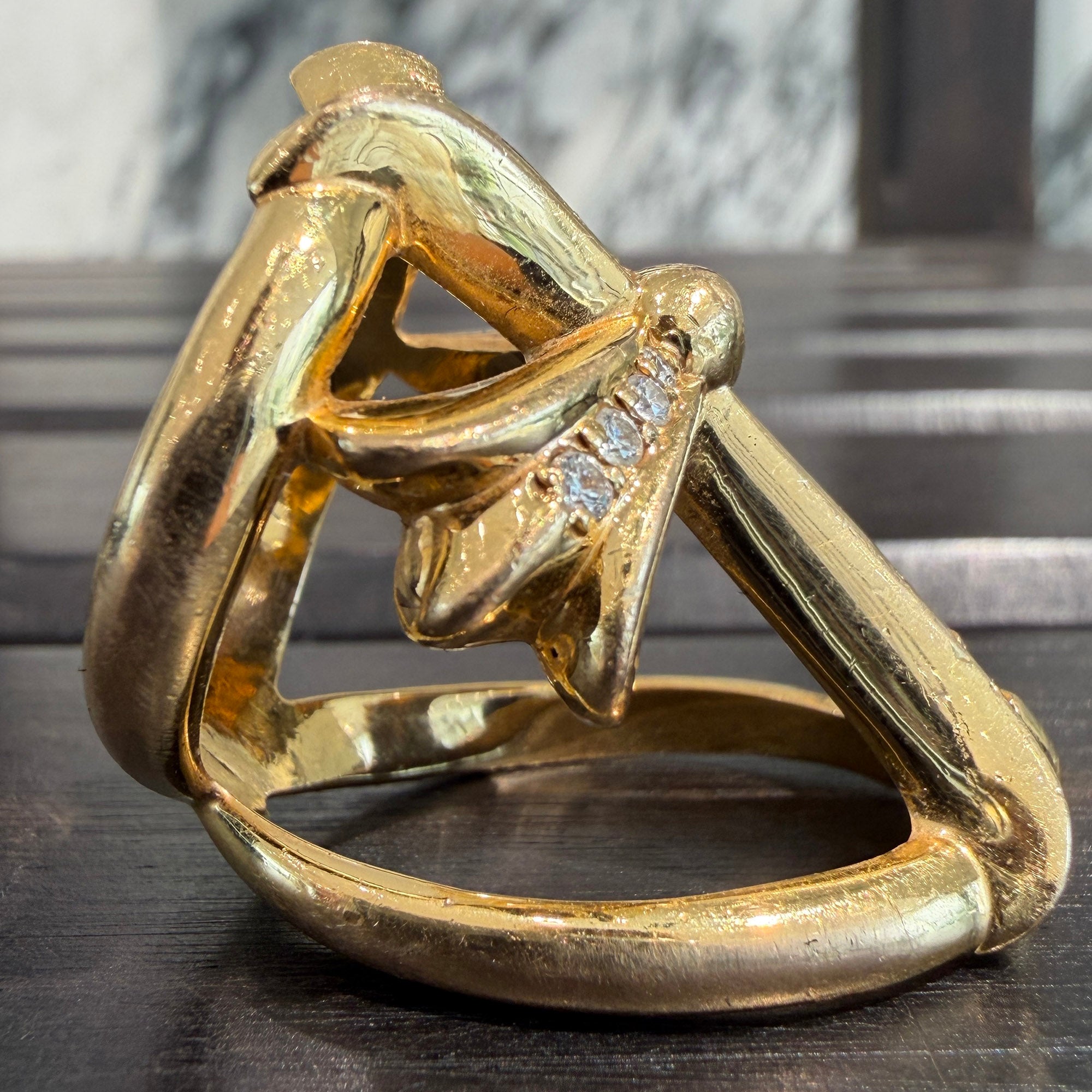 CHROME HEARTS 22K Infinity CRS Pave Diamond Ring Size 13.5号 クロムハーツ 22K インフィニティークロス パヴェダイヤモンド リング サイズ13.5号