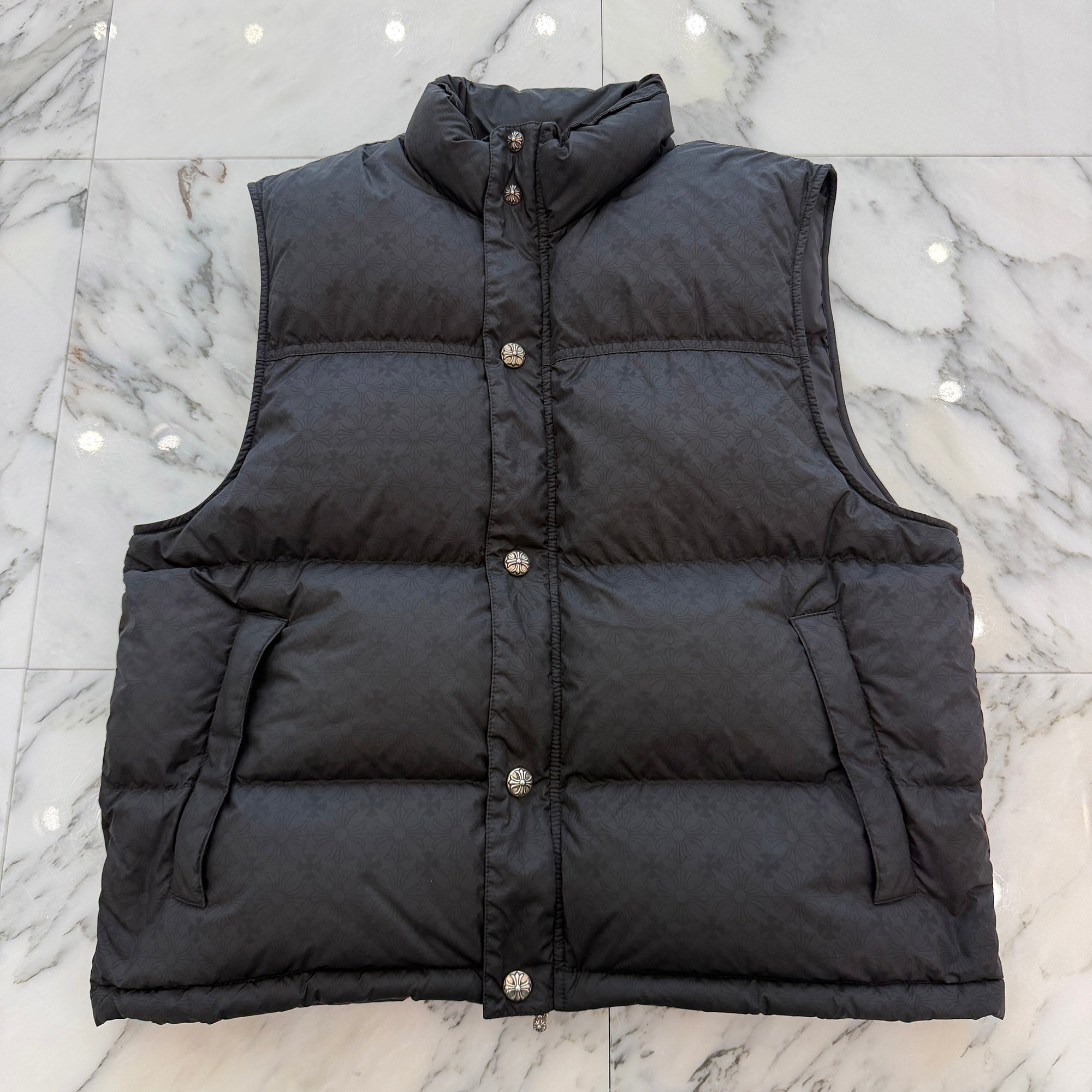 CHROME HEARTS CH Plus Stiff Down Vest Size S クロムハーツ CHプラス スティッフ ダウンベスト サイズS