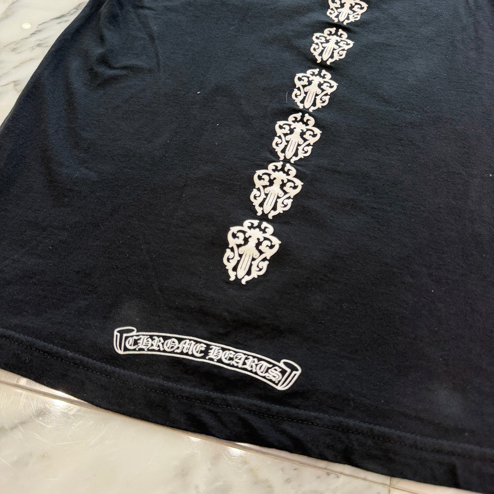 CHROME HEARTS Vine Dagger Tire Track Tee Size M クロムハーツ ヴァインダガー タイヤトラック Tシャツ サイズM