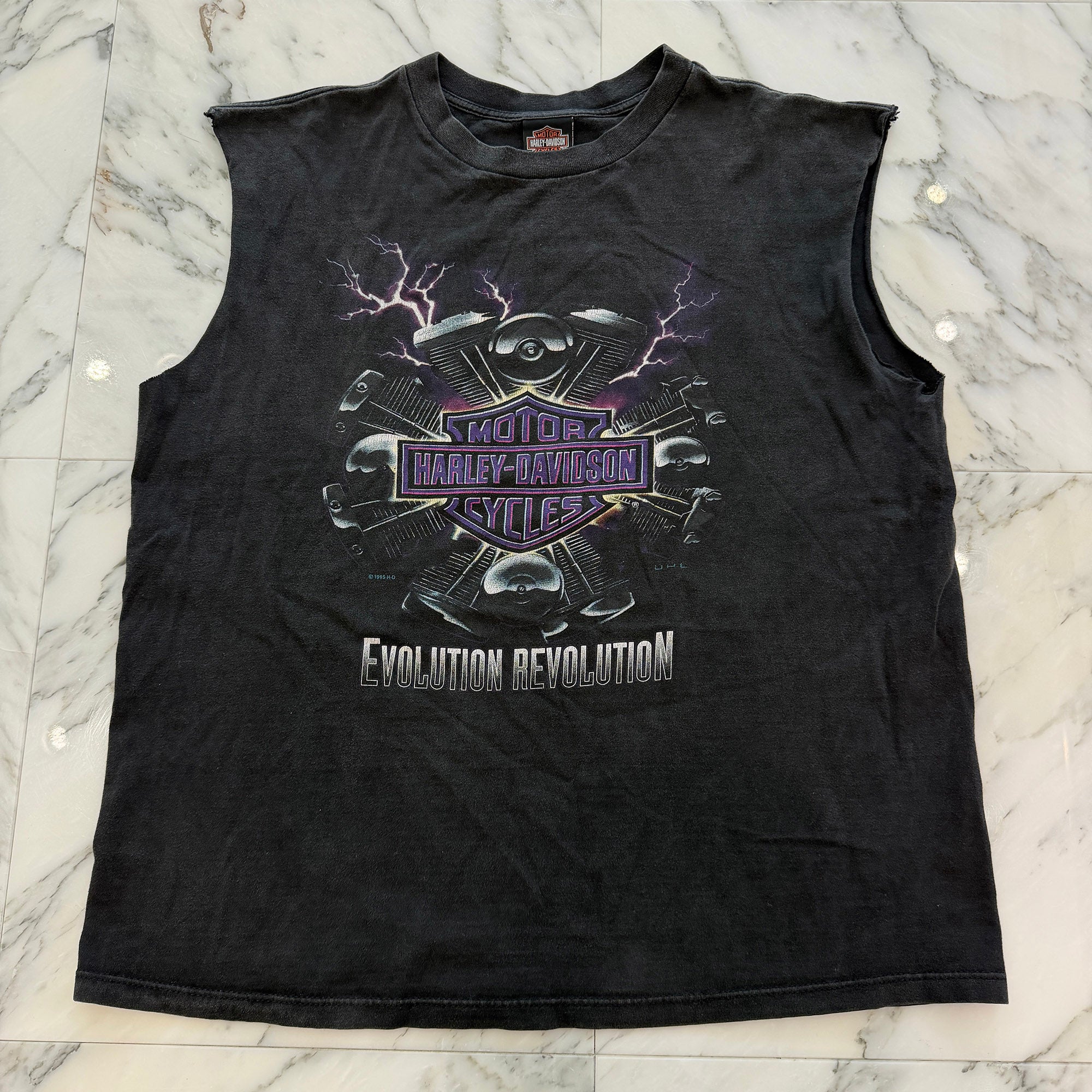 Vintage 90's Harley-Davidson "Evolution Revolution" Sleeveless Tee Size XL ヴィンテージ 90's ハーレー ダビッドソン "エボリューション・レボリューション" ノースリーブTシャツ サイズXL