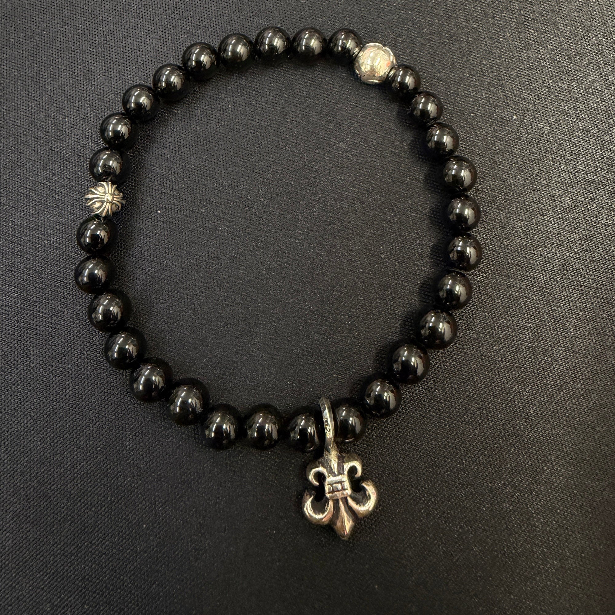 CHROME HEARTS CH Logo Ball BS Flare Bracelet Size 7mm クロムハーツ CHロゴボール BSフレア ビーズブレスレット サイズ7mm