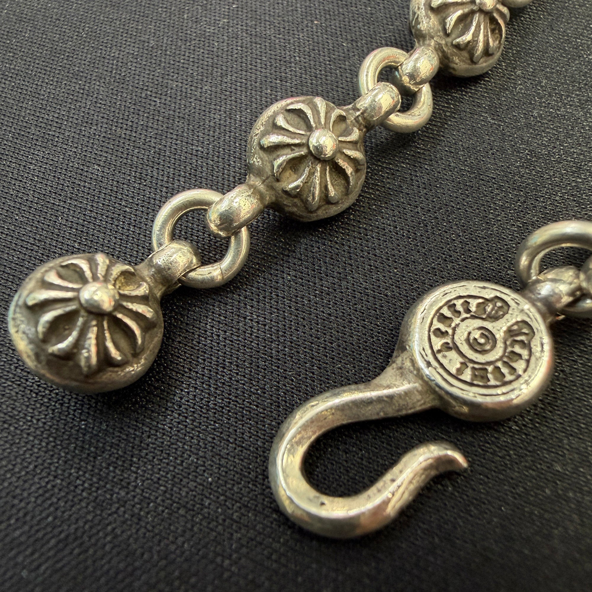 CHROME HEARTS Tiny CH Cross Cross Ball Bracelet クロムハーツ タイニーCHクロス クロスボール ブレスレット