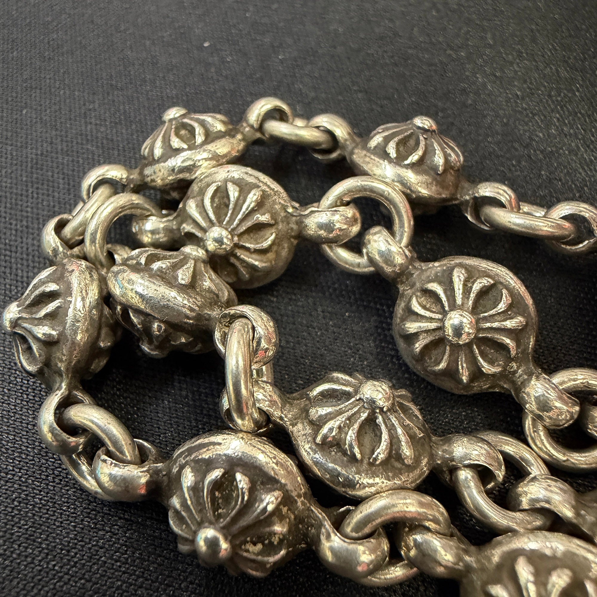 CHROME HEARTS Tiny CH Cross Cross Ball Bracelet クロムハーツ タイニーCHクロス クロスボール ブレスレット