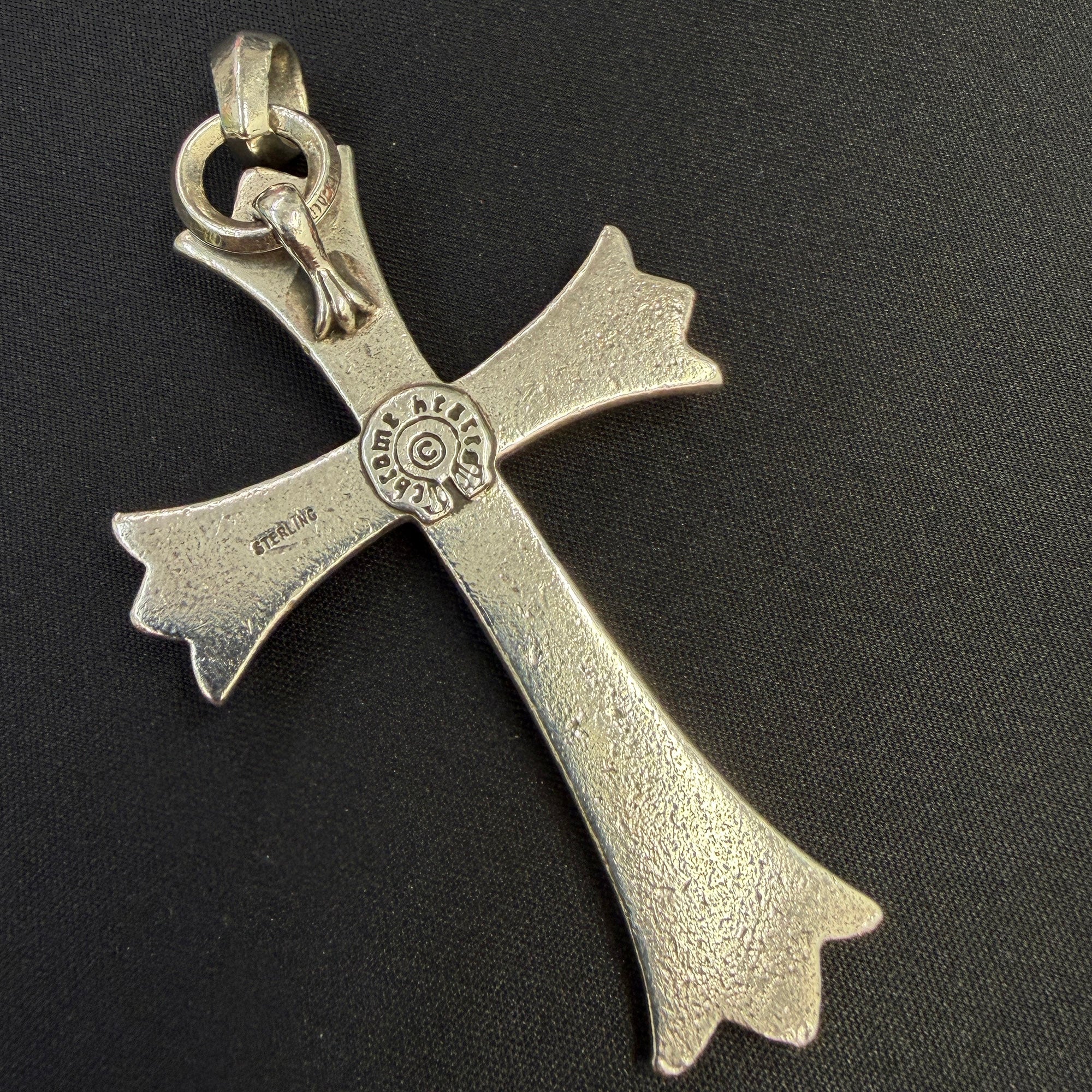 CHROME HEARTS Large Cross With Bail Pendant Top クロムハーツ ラージクロス ウィズ ベイル ペンダントトップ