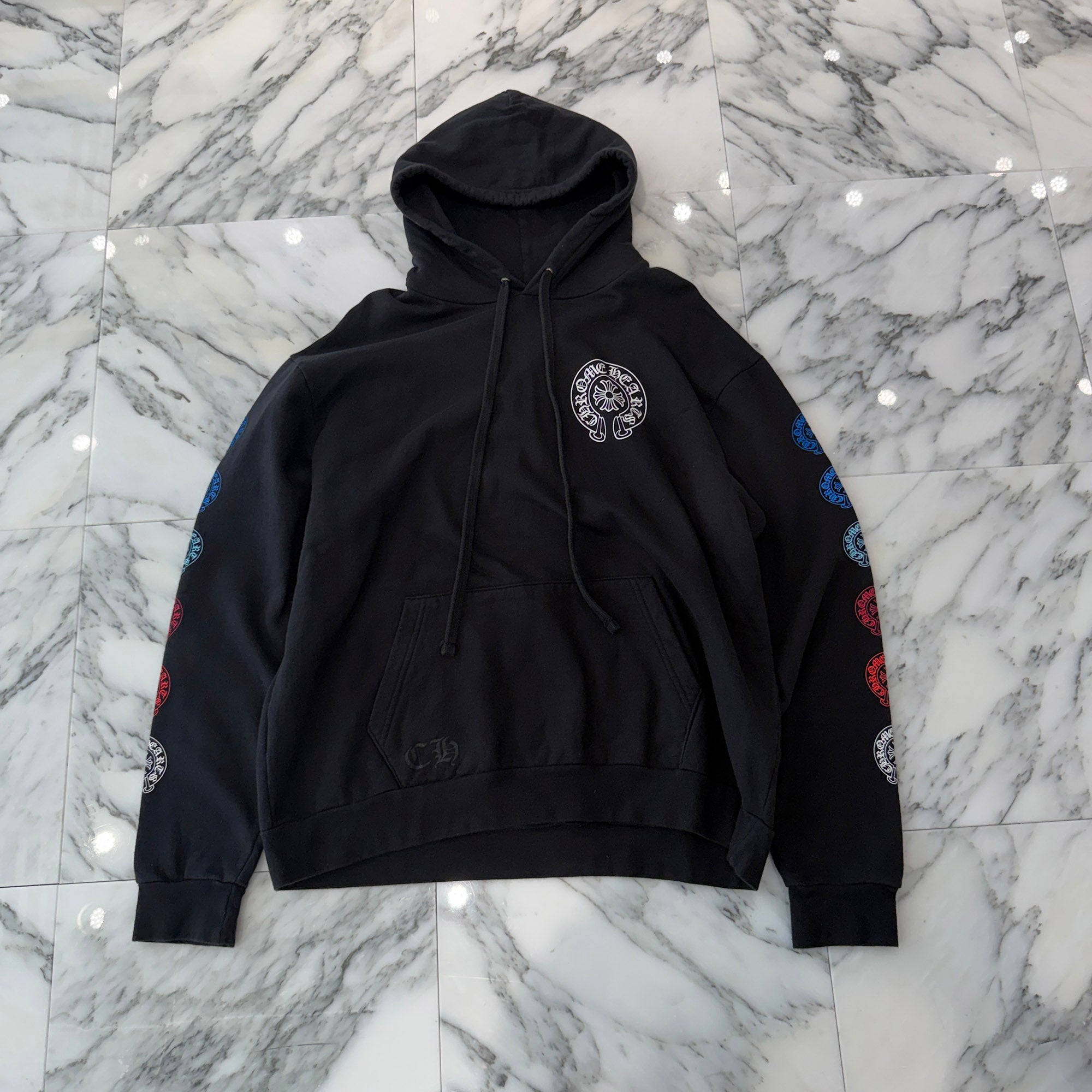 CHROME HEARTS 2022SS Multi Color Horseshoe Pullover Hoodie Size L クロムハーツ マルチカラーホースシュー プルオーバーフーディ サイズL