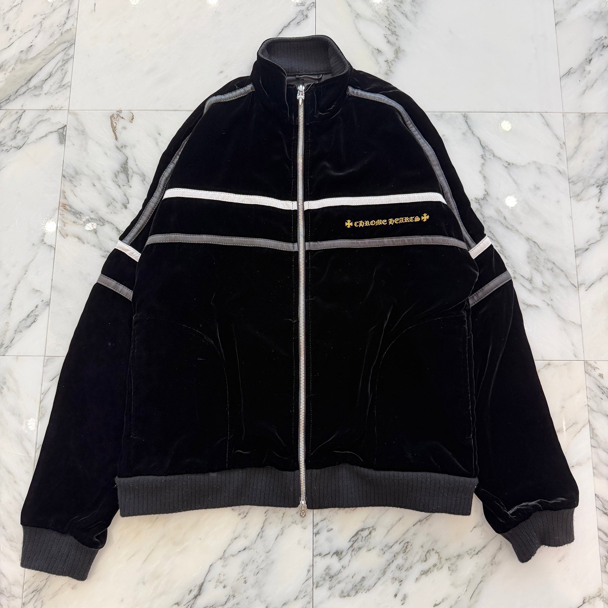CHROME HEARTS 2025AW Y NOT Velour Training Zip Up Jacket Size M クロムハーツ ワイノット ベロア トレーニング ジップアップジャケット サイズM