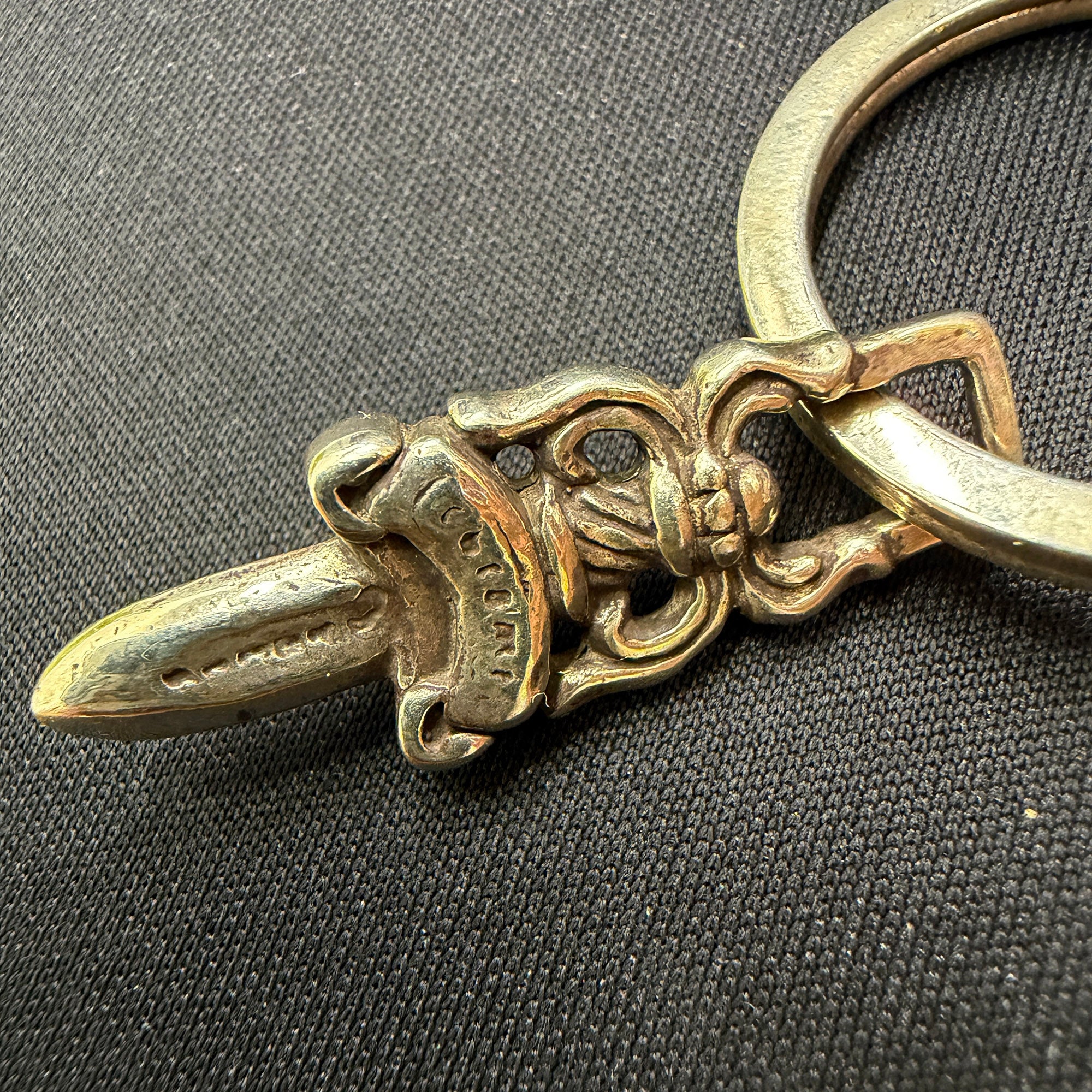 CHROME HEARTS Small CH Cross Pendant Key Ring With Dagger クロムハーツ スモール CHクロス ペンダント キーリング ウィズ ダガー