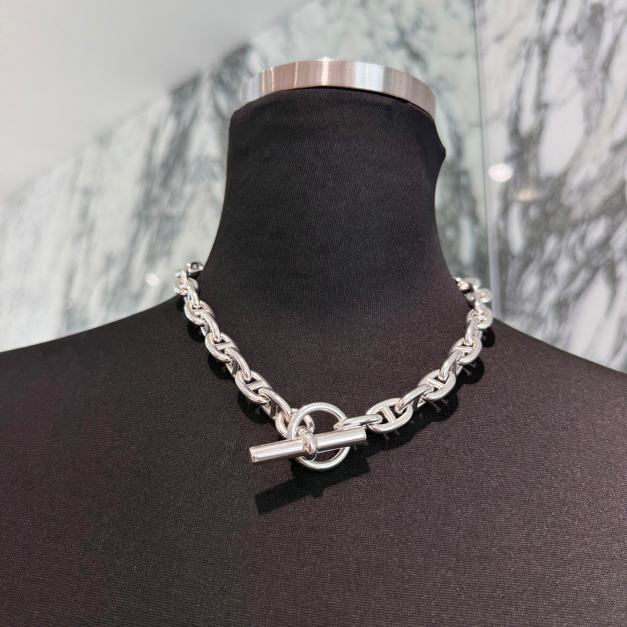 HERMES Chaine d’Ancre Necklace MM 38コマ エルメス シェーヌダンクル ネックレス MM 38コマ