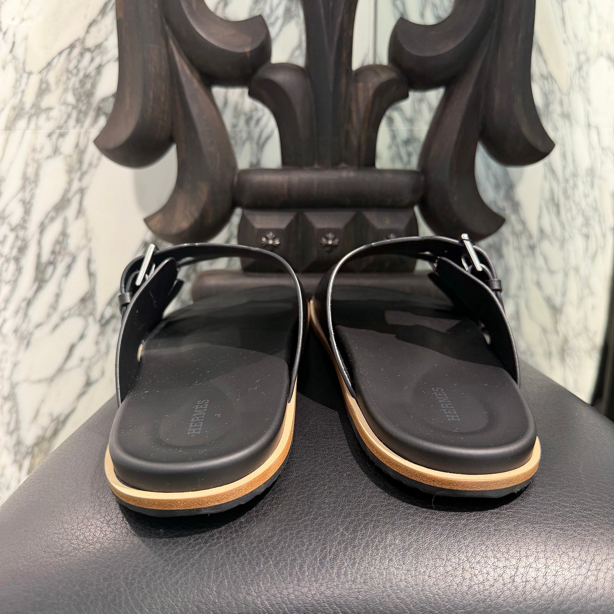 HERMES "NAXOS" Leather Sandal H262914ZH01 Size 43(JP約28cm) エルメス "ナクソス" レザーサンダル サイズ43(JP約28cm)