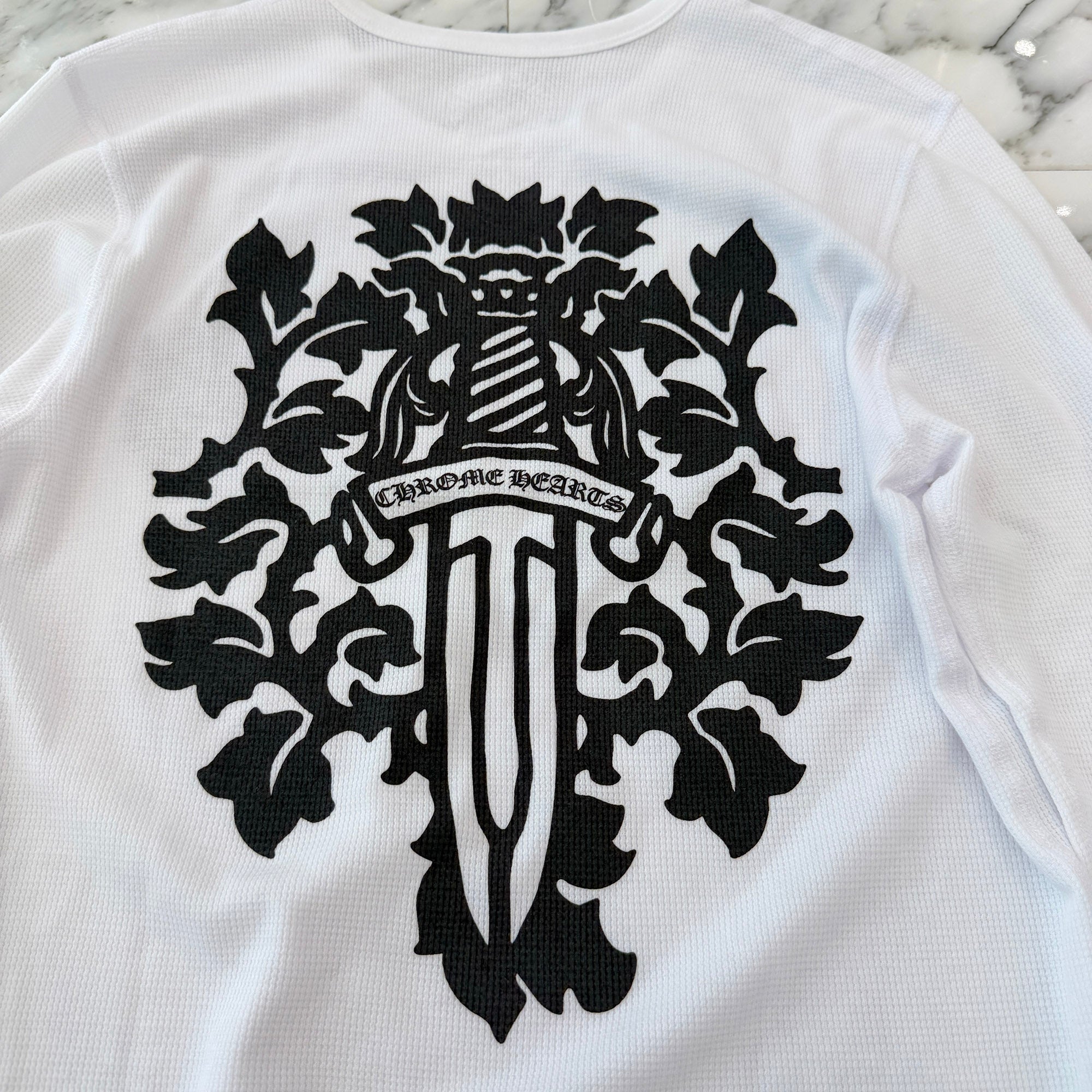 CHROME HEARTS 2025SS Vine Dagger Print Thermal Long Sleeve Tee Size L クロムハーツ ヴァインダガー プリント サーマル ロングスリーグ Tシャツ サイズL