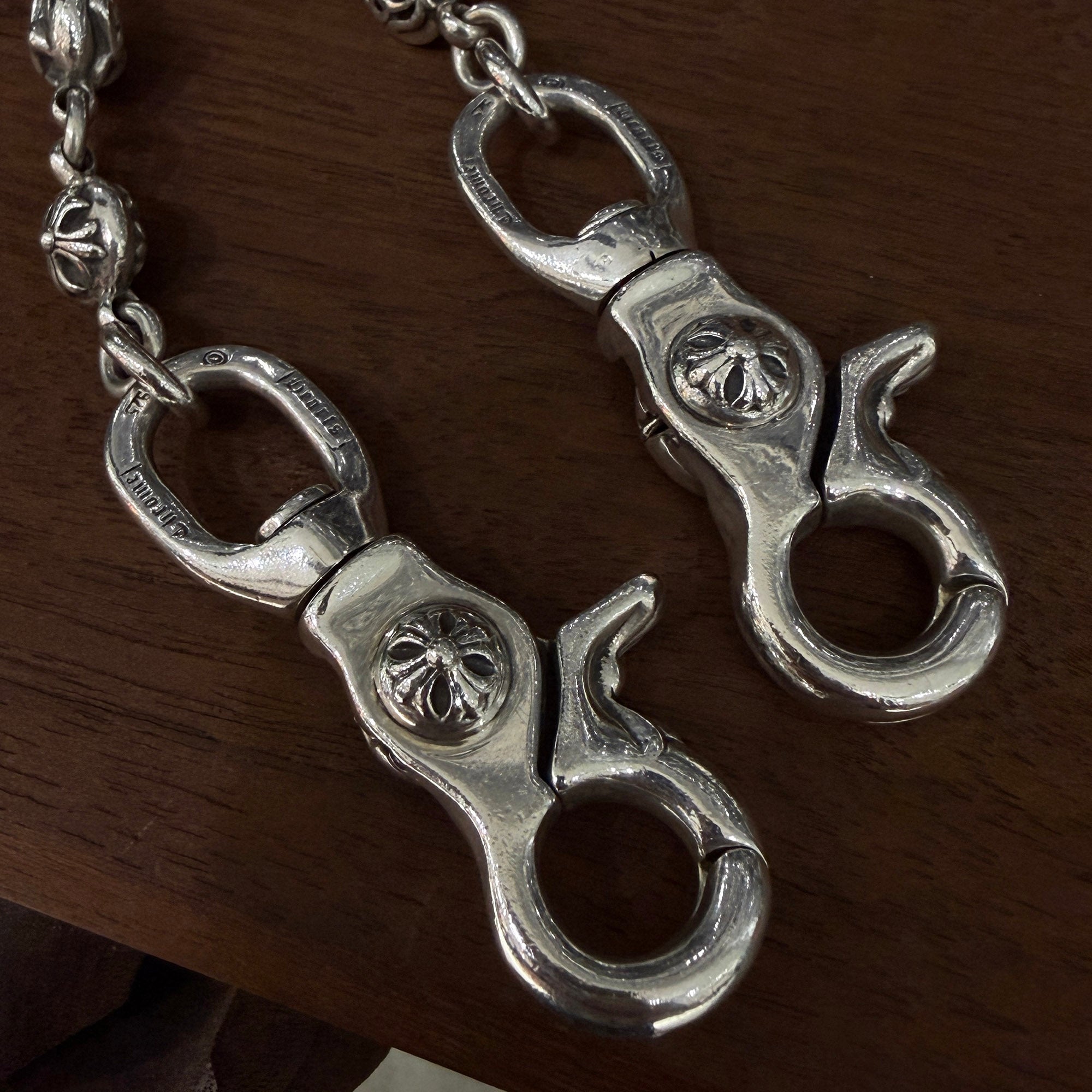 CHROME HEARTS 2CLIP Multi Cross Ball Wallet Chain クロムハーツ 2クリップ マルチ クロスボール ウォレットチェーン