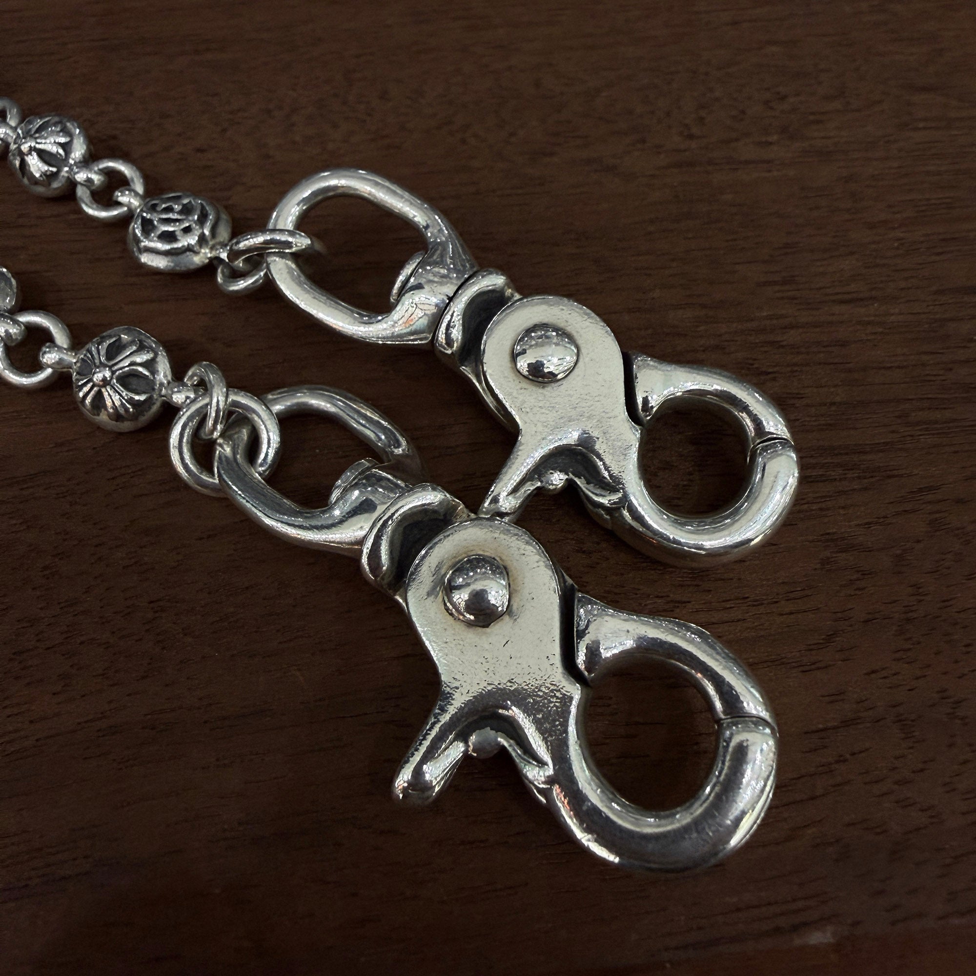 CHROME HEARTS 2CLIP Multi Cross Ball Wallet Chain クロムハーツ 2クリップ マルチ クロスボール ウォレットチェーン