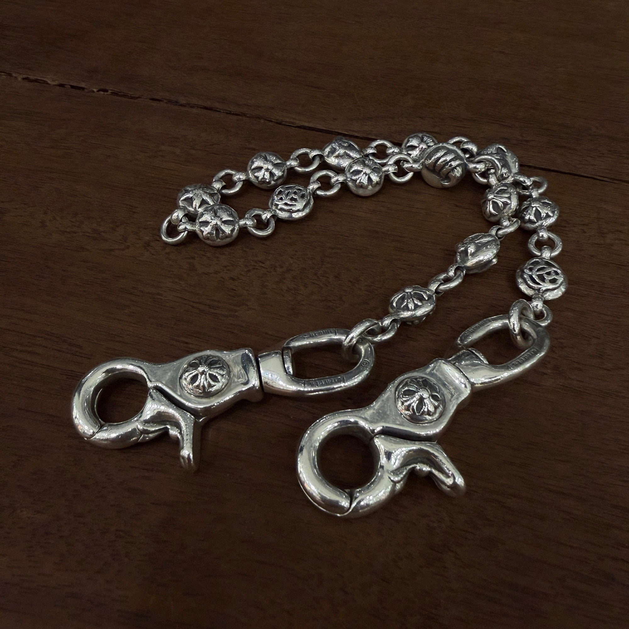 CHROME HEARTS 2CLIP Multi Cross Ball Wallet Chain クロムハーツ 2クリップ マルチ クロスボール ウォレットチェーン