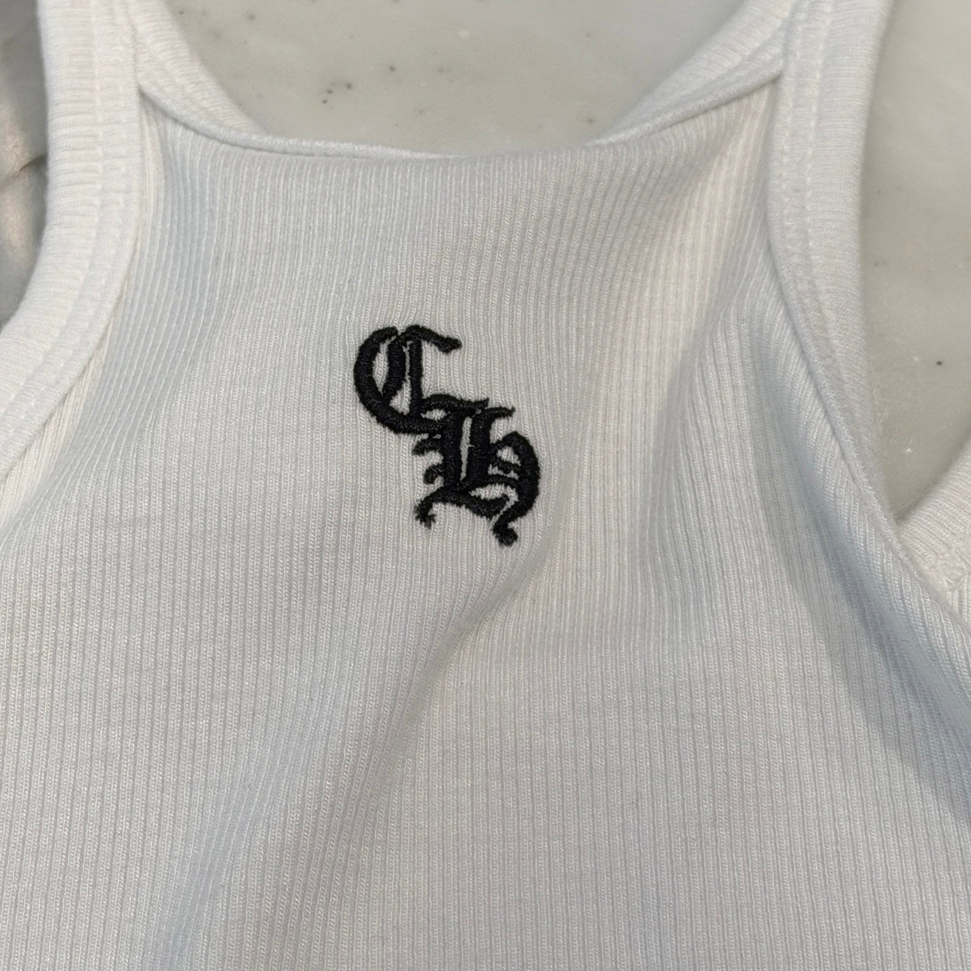 CHROME HEARTS Y NOT CH Plus Logo Embroidery Rayon Camisole Size XS クロムハーツ ワイノット CHプラス ロゴ刺繍 レーヨン キャミソール サイズXS