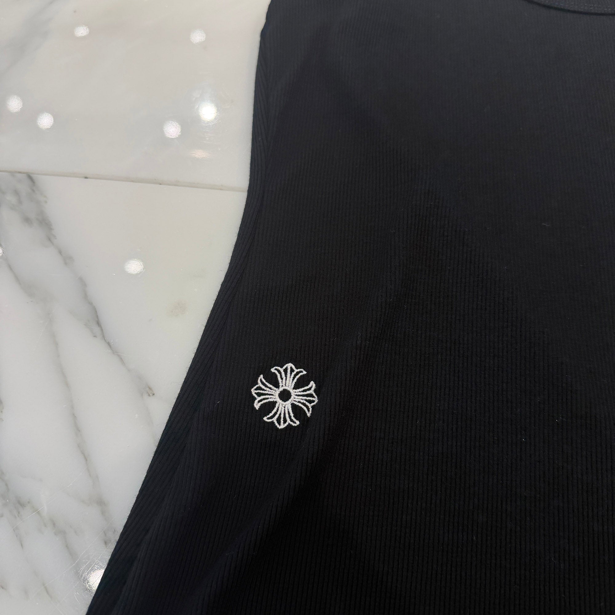 CHROME HEARTS Y NOT CH Plus Logo Embroidery Rayon Camisole Size S クロムハーツ ワイノット CHプラス ロゴ刺繍 レーヨン キャミソール サイズS