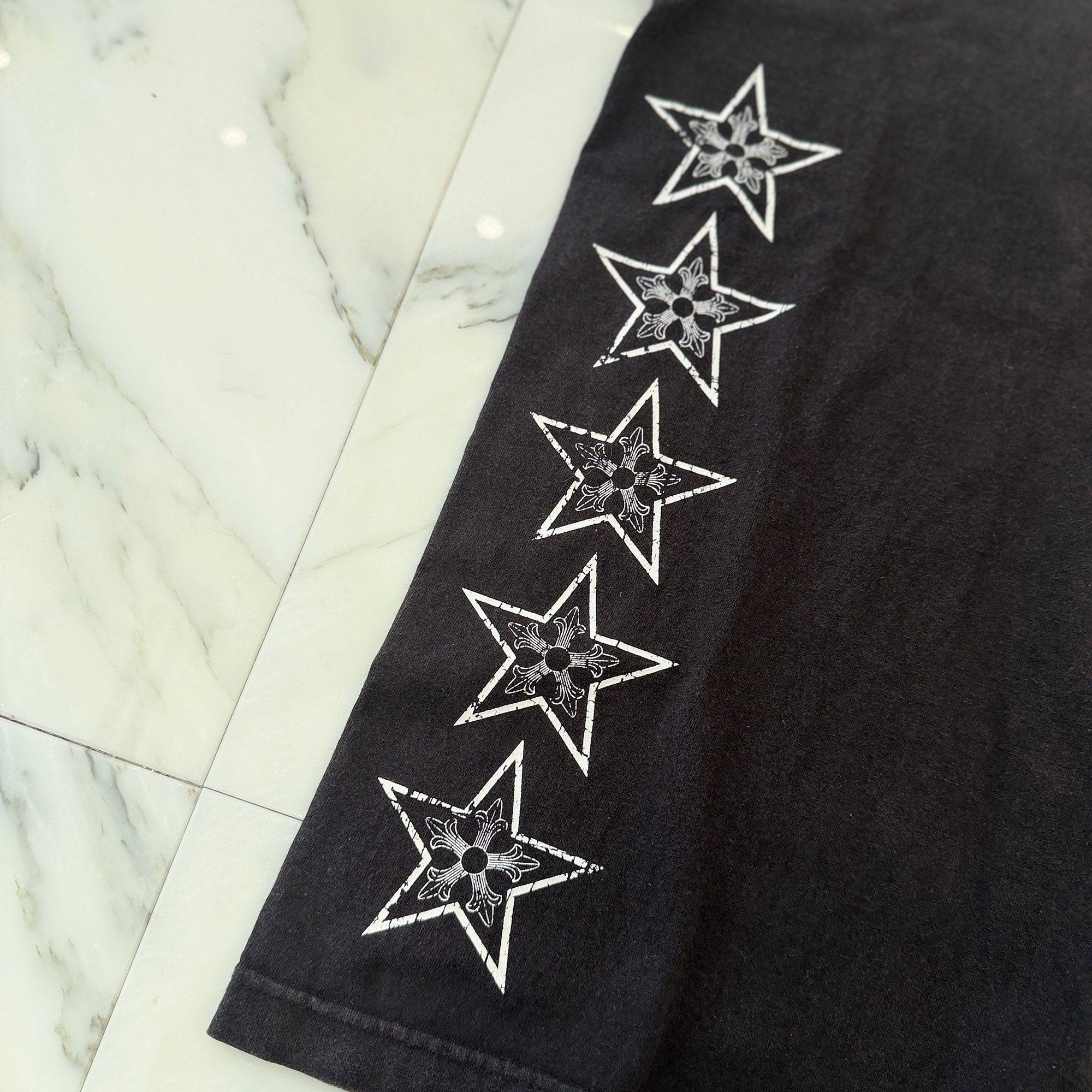 CHROME HEARTS Back T Bar Logo Side Star Tee Size M クロムハーツ バック Tバー ロゴ サイドスター Tシャツ サイズM