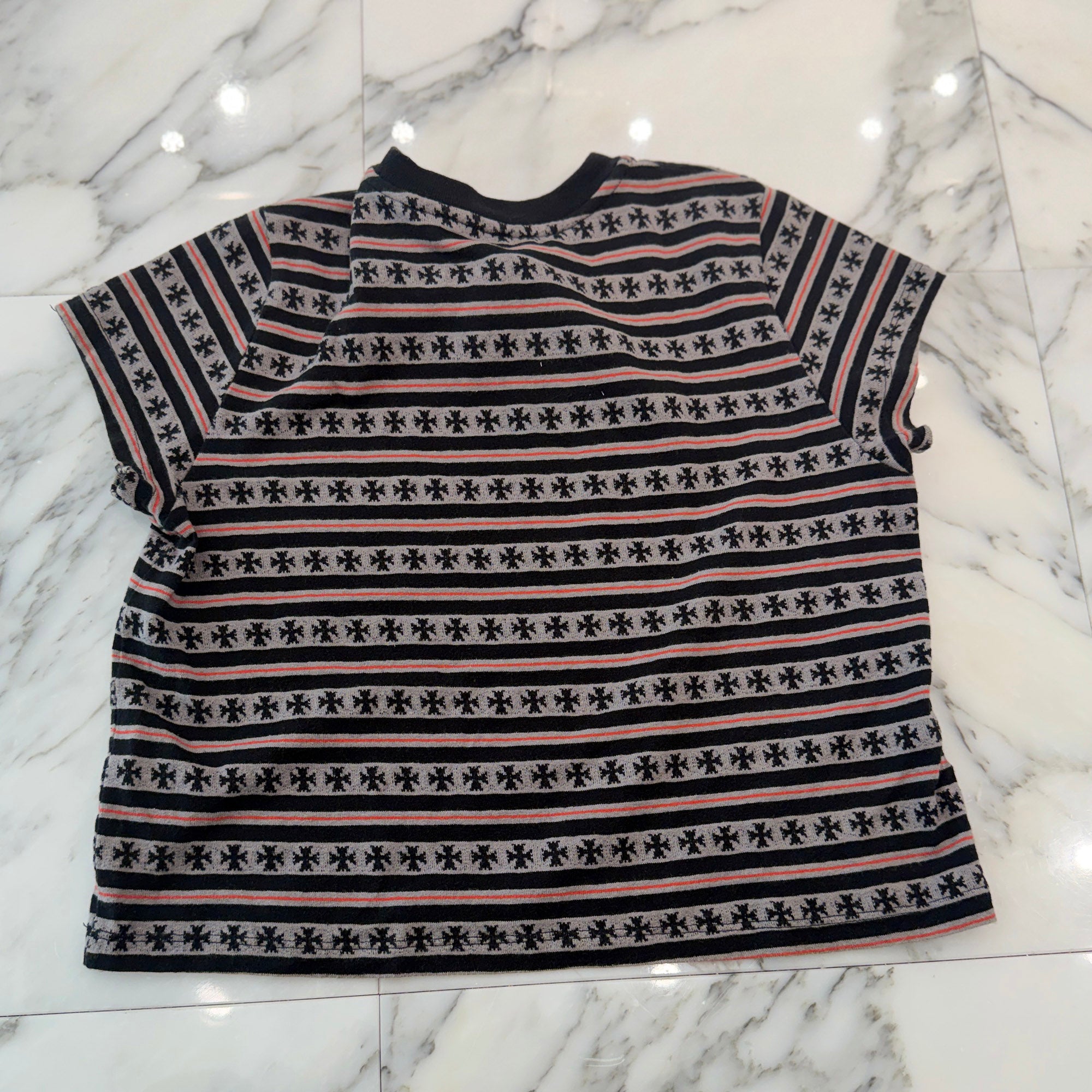CHROME HEARTS × MATTY BOY Y Not Stripe CH Plus Tee Size S クロムハーツ×マッティボーイ ワイノット ストライプ CHプラス Tシャツ サイズS