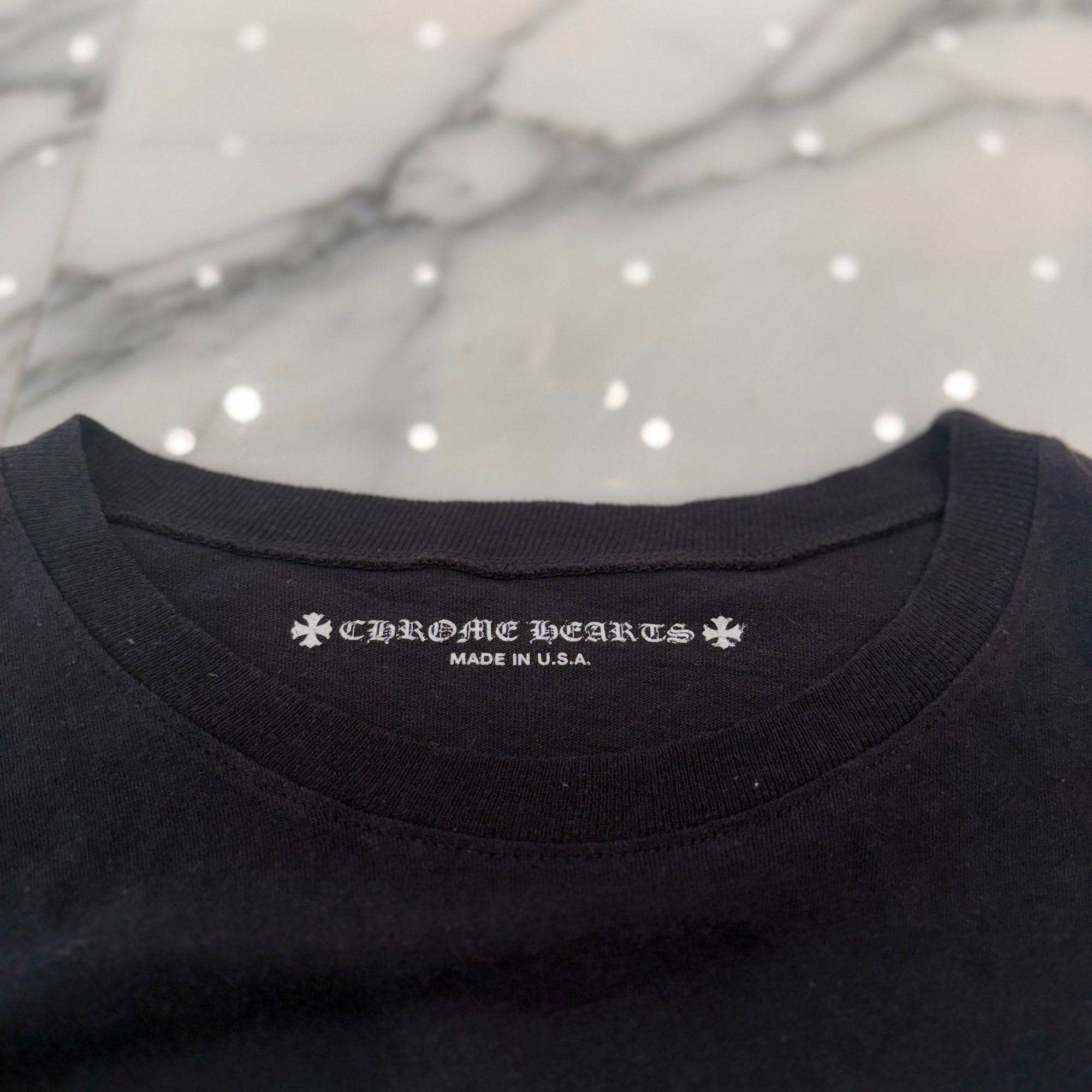 CHROME HEARTS 33 Horseshoe Crack Print Long Sleeve Tee Size M クロムハーツ 33 ホースシュー クラックプリント ロングスリーブＴシャツ サイズM